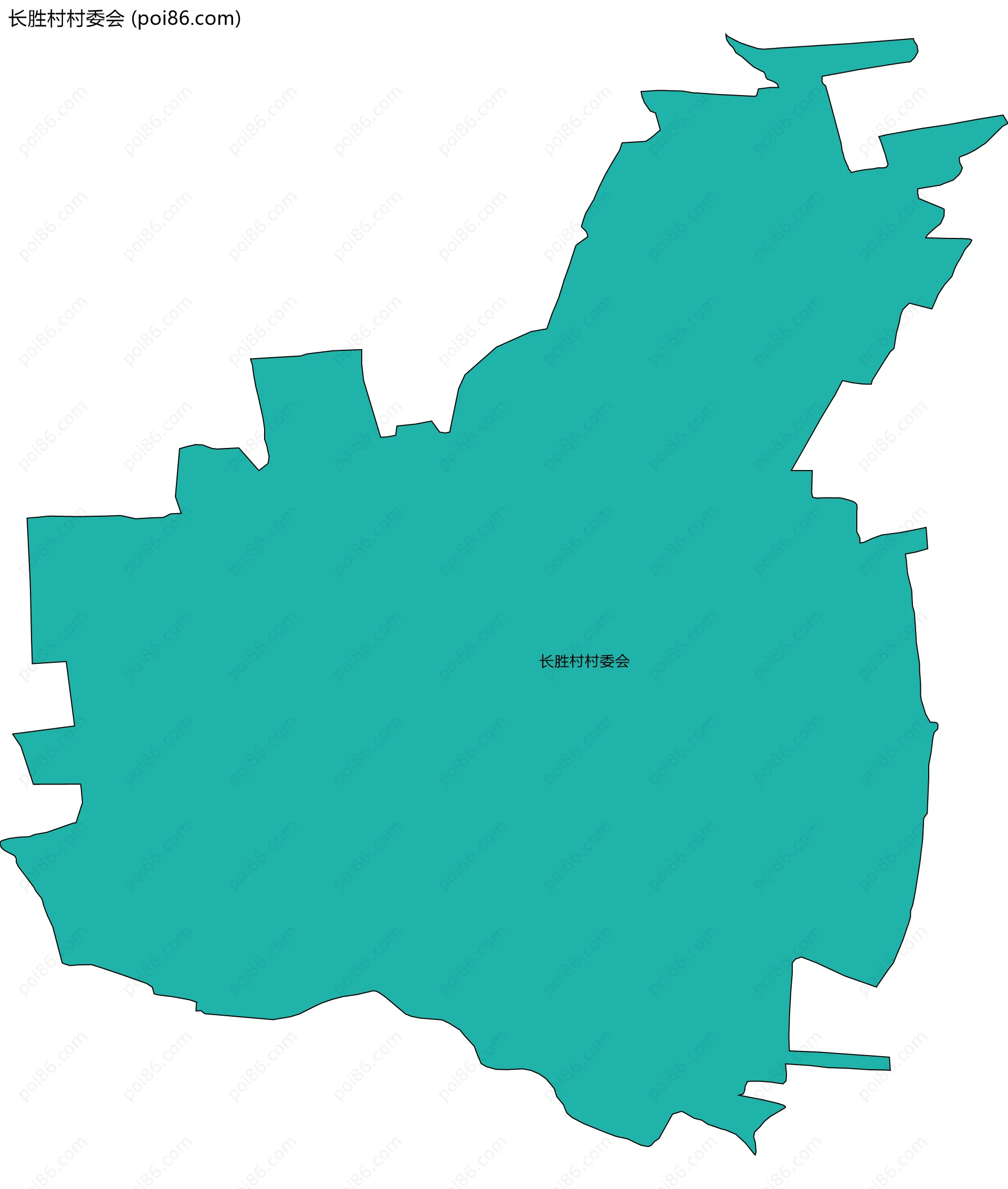 长胜村村委会边界地图