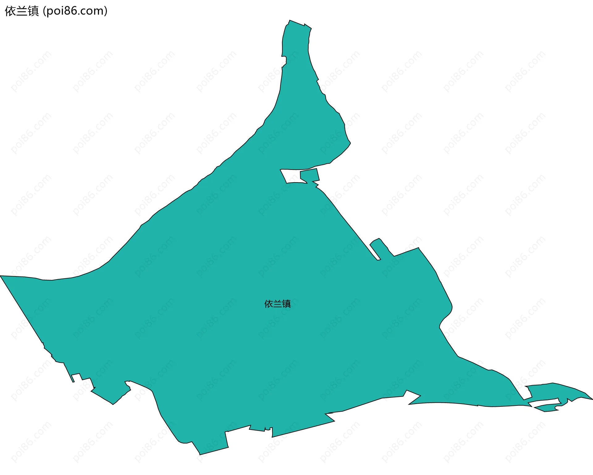 依兰镇边界地图