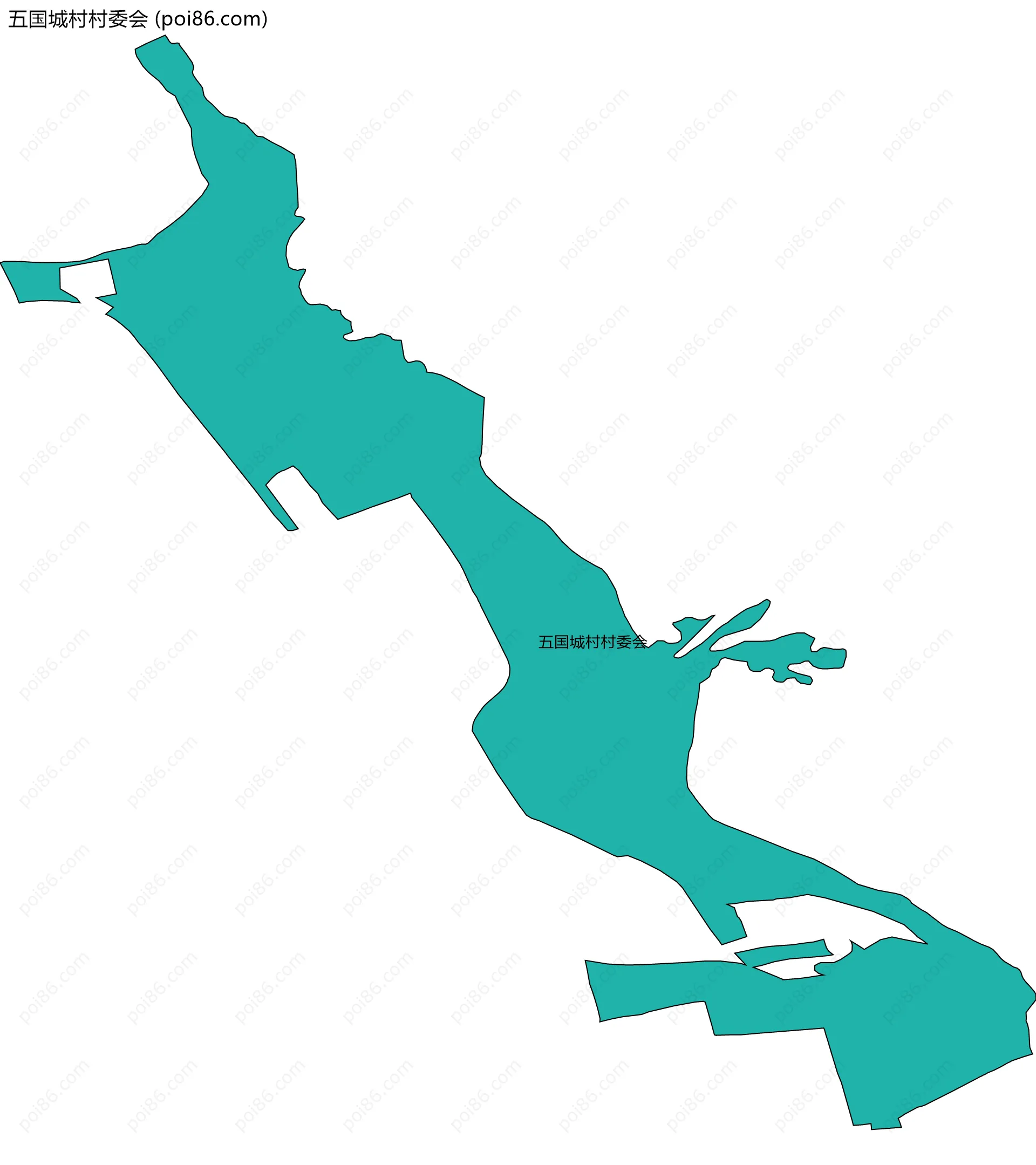 五国城村村委会边界地图