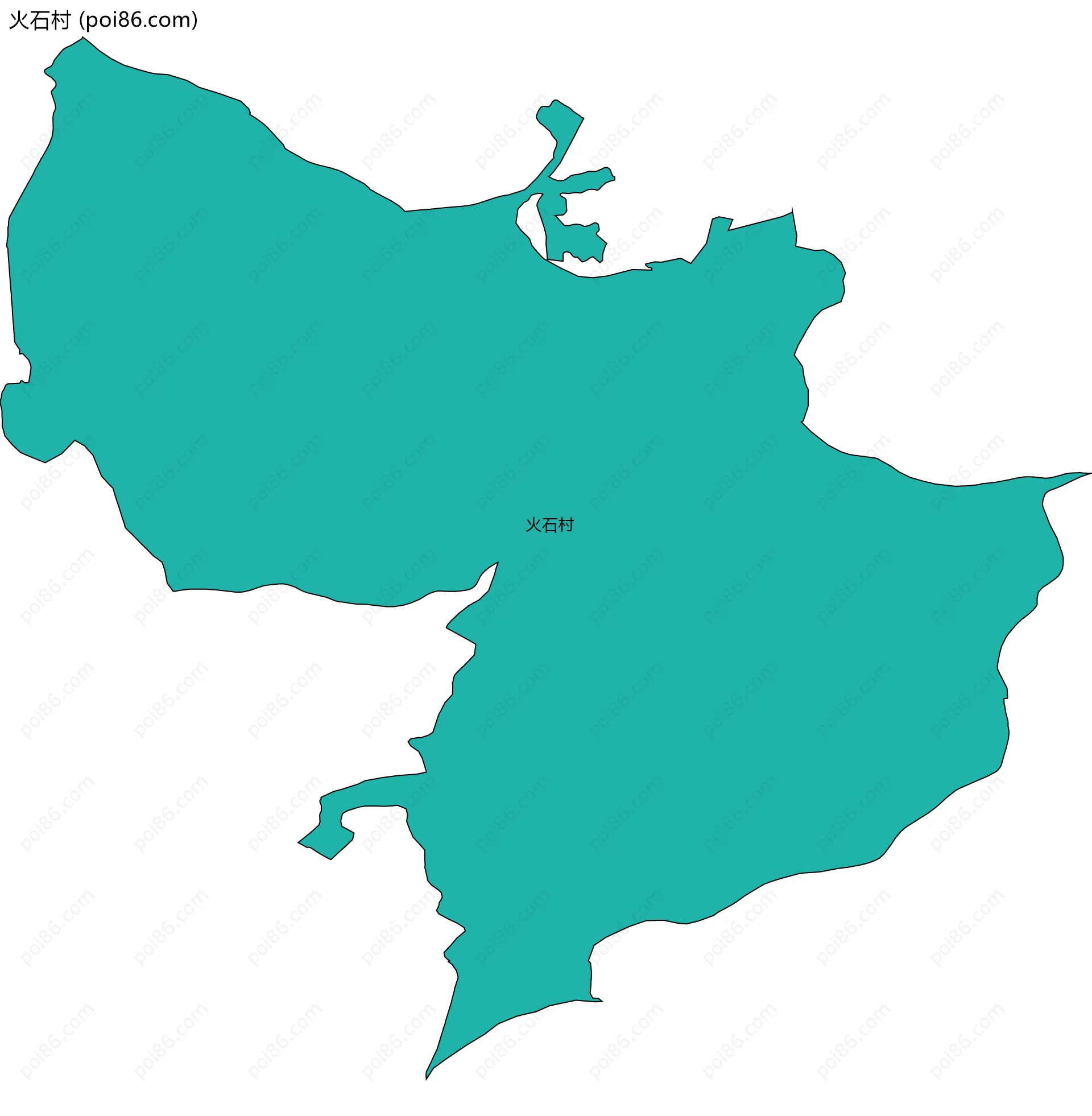 火石村边界地图