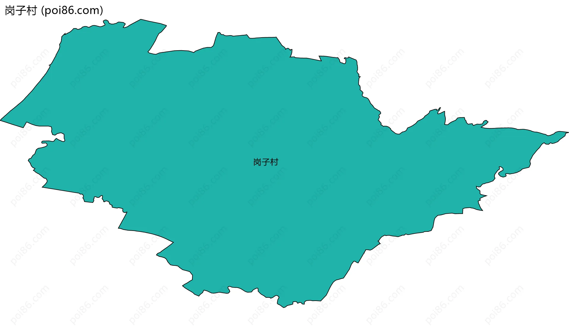岗子村边界地图