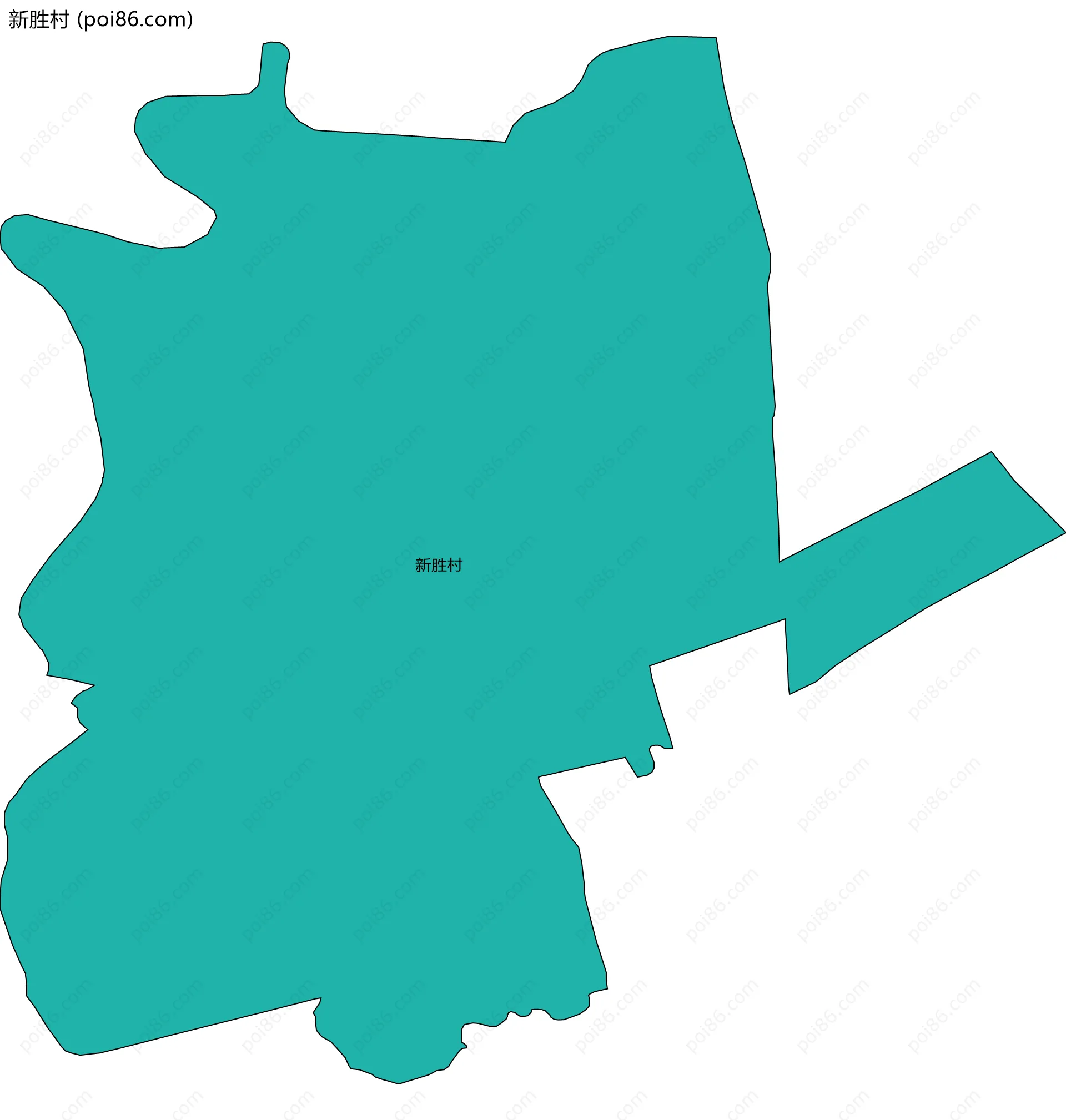 新胜村边界地图