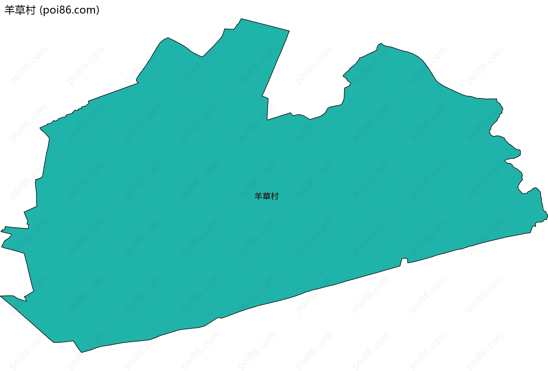 羊草村边界地图