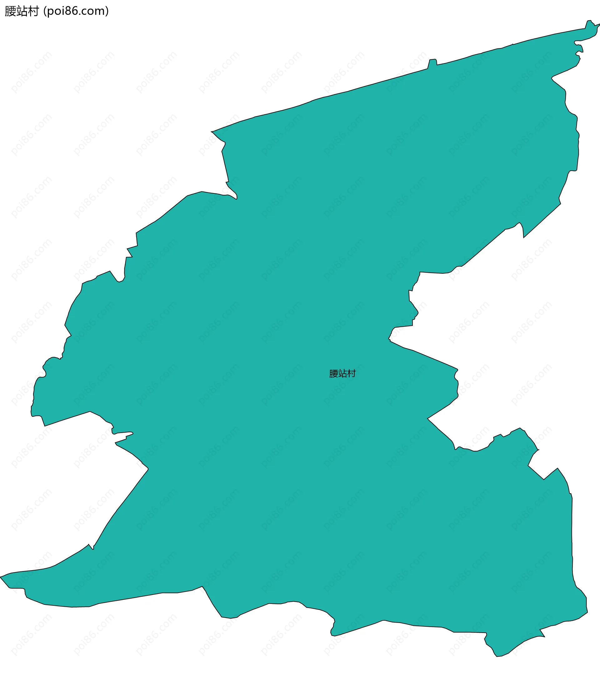腰站村边界地图