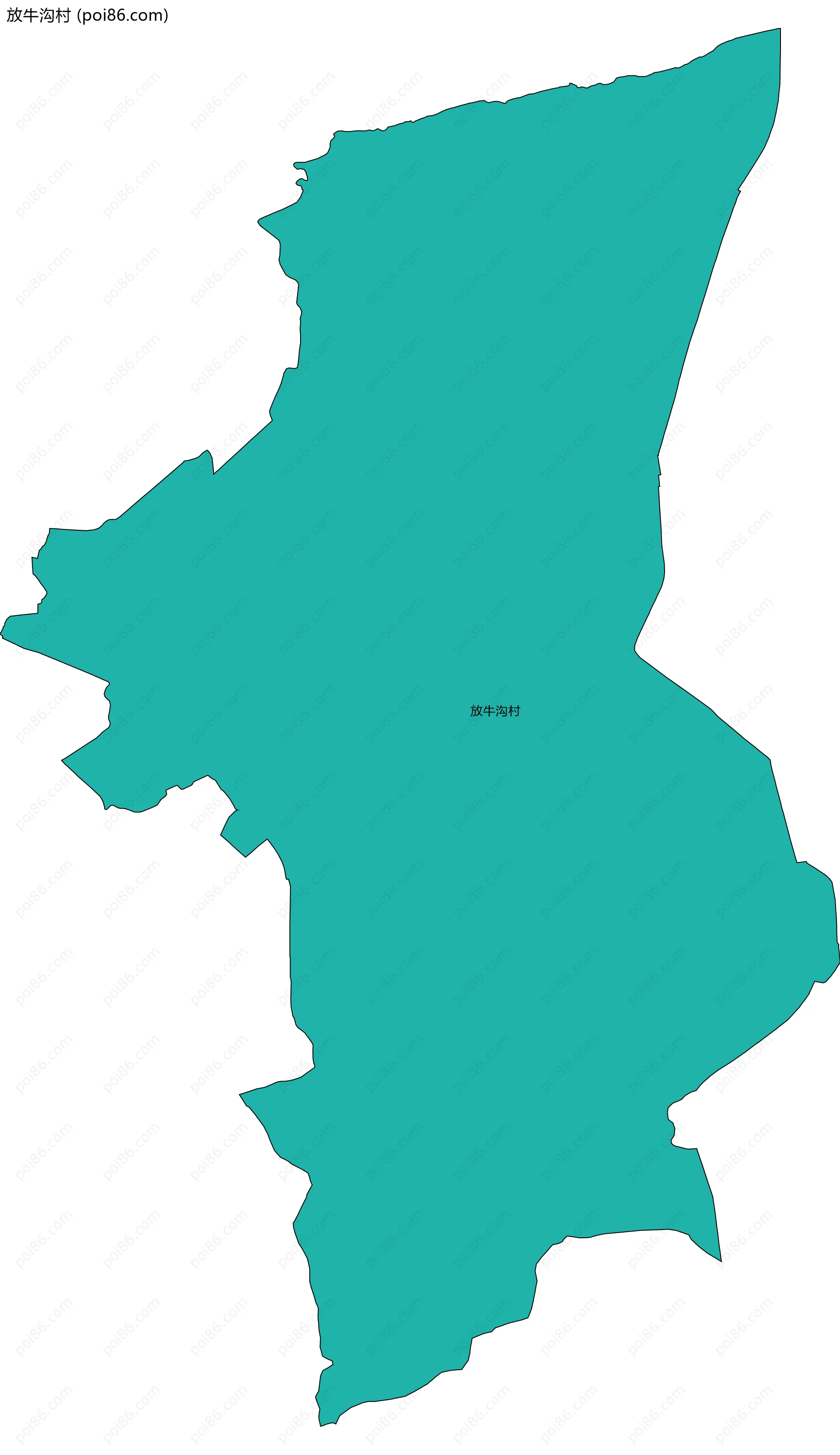 放牛沟村边界地图