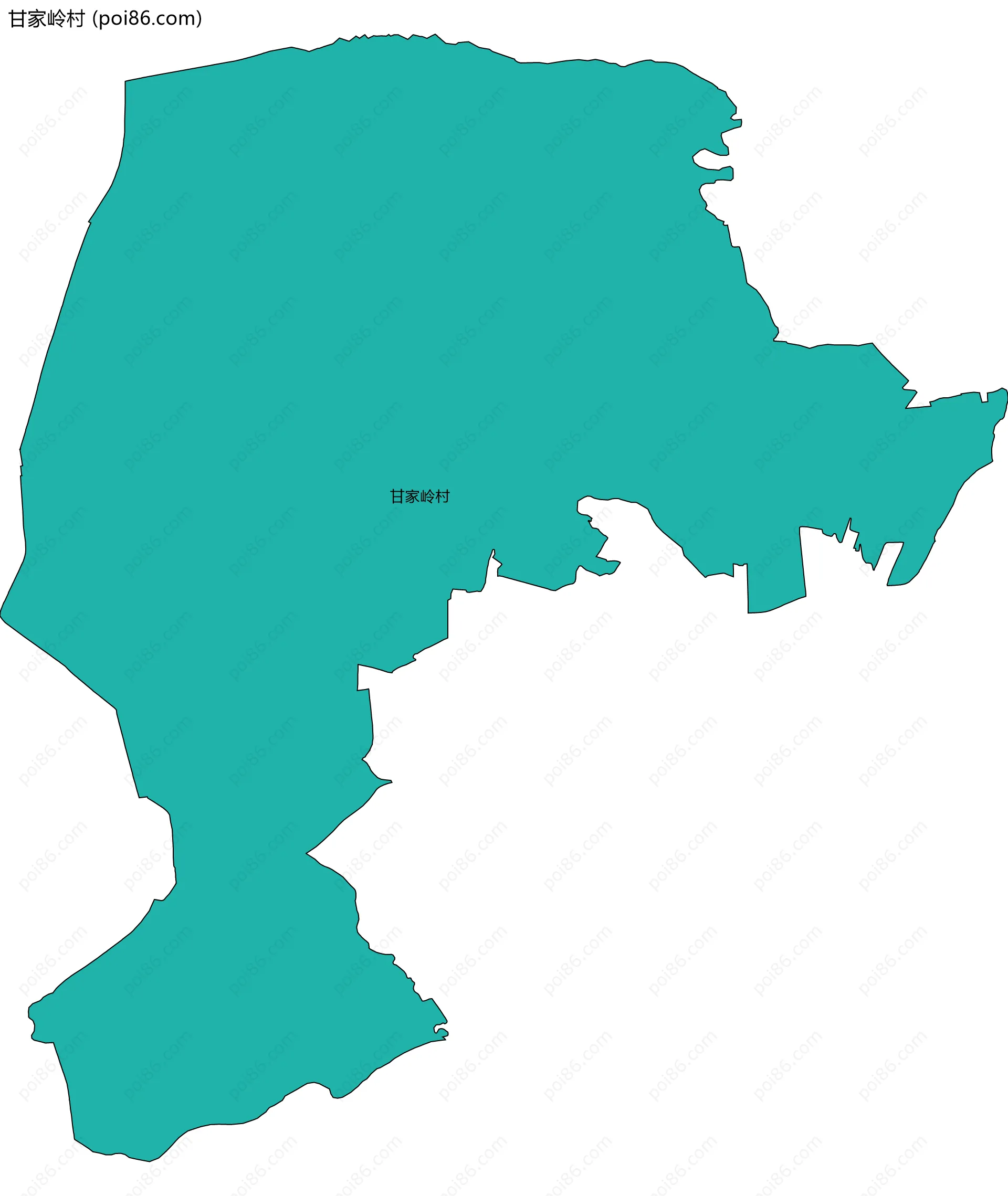 甘家岭村边界地图