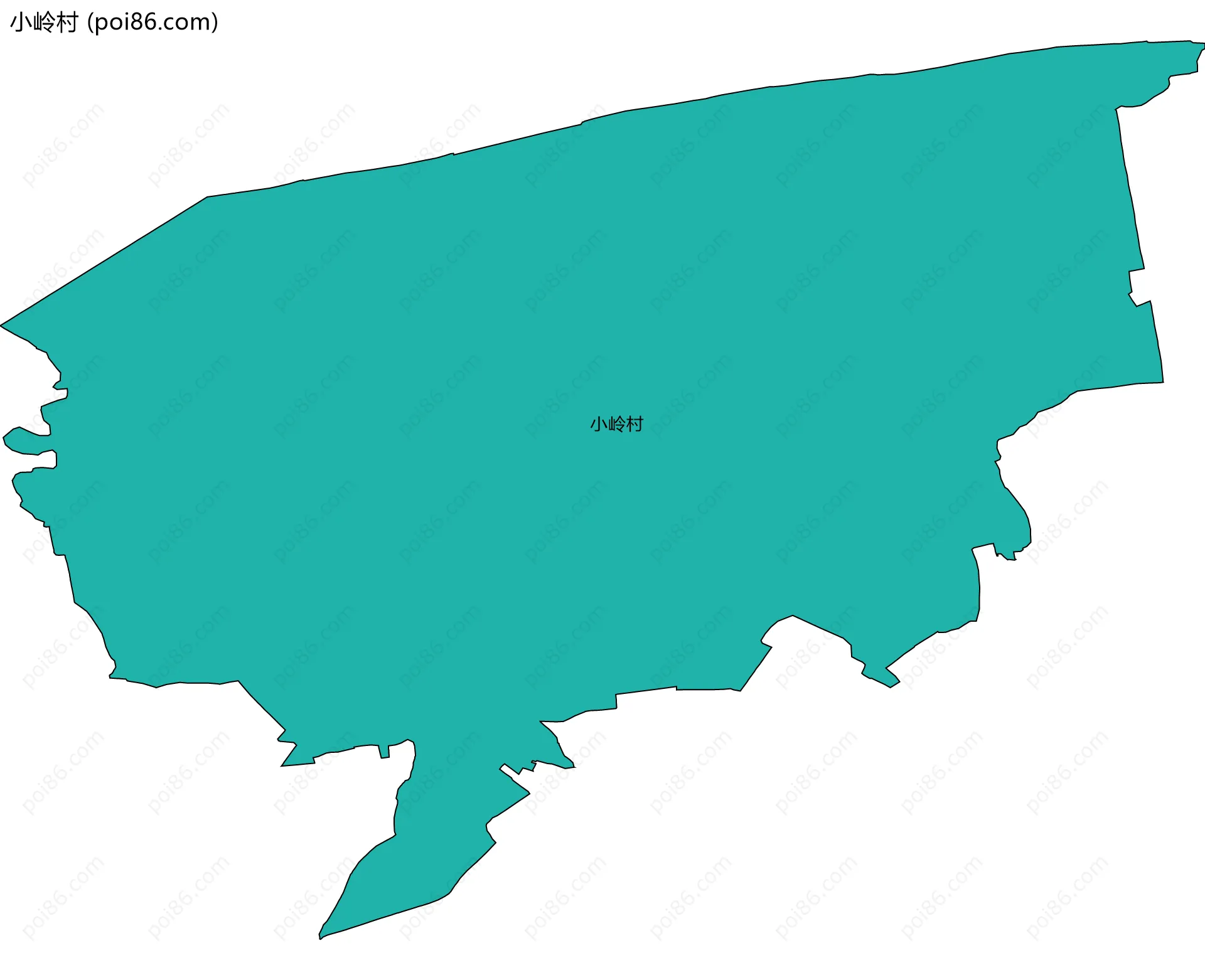 小岭村边界地图
