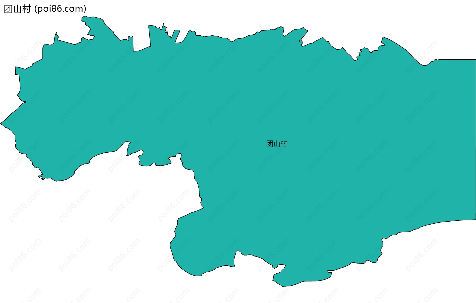 团山村边界地图