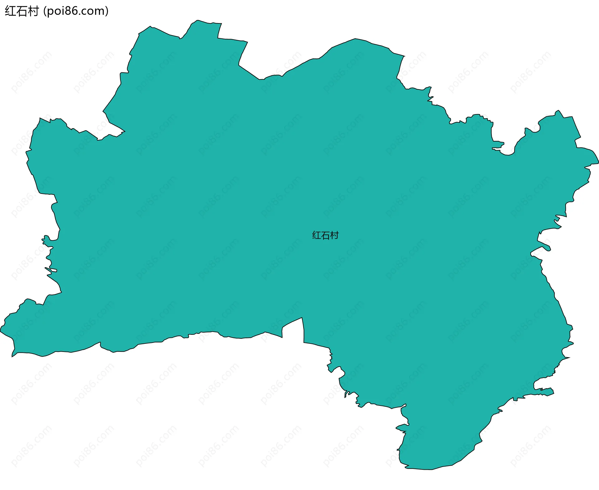 红石村边界地图
