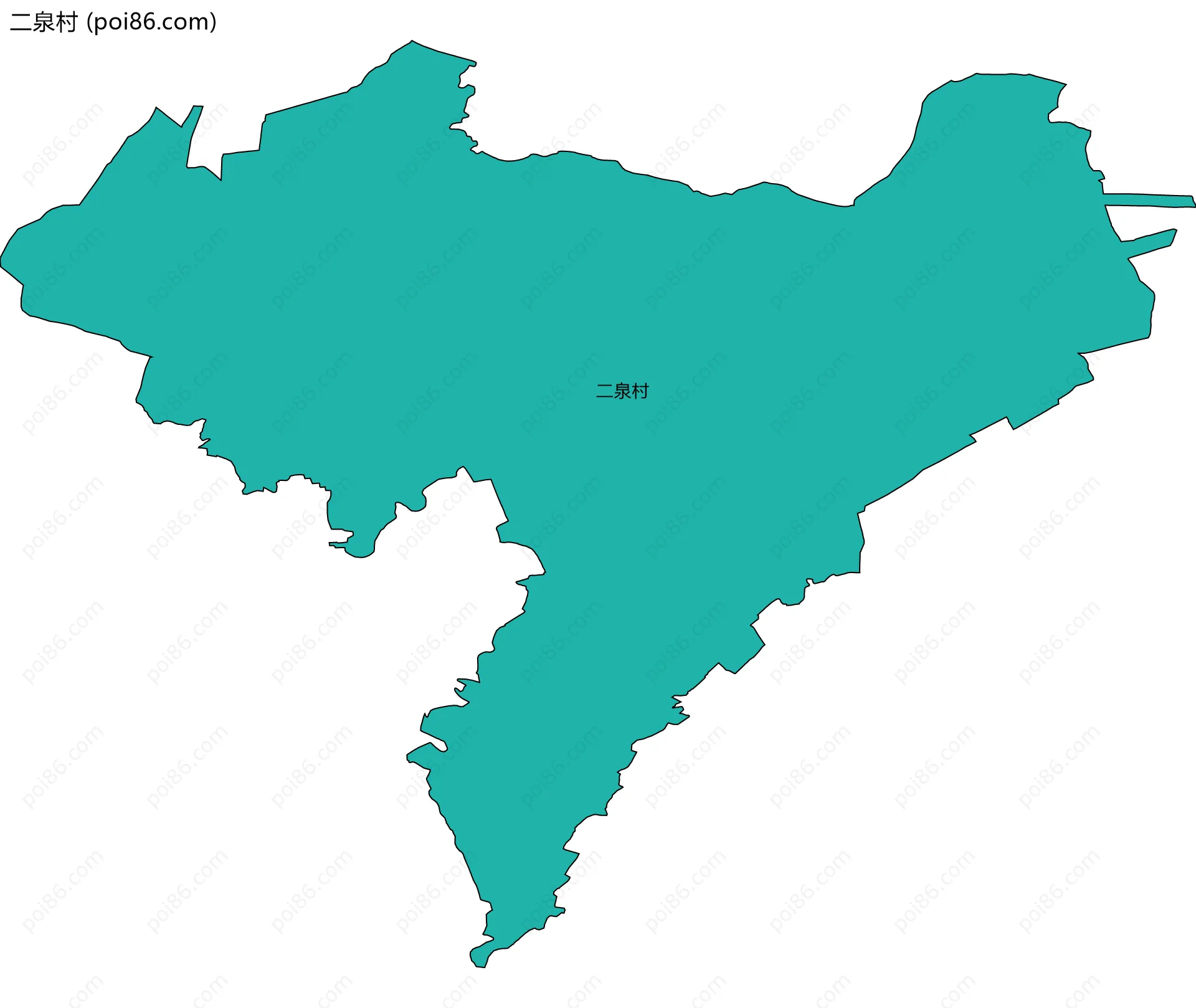 二泉村边界地图