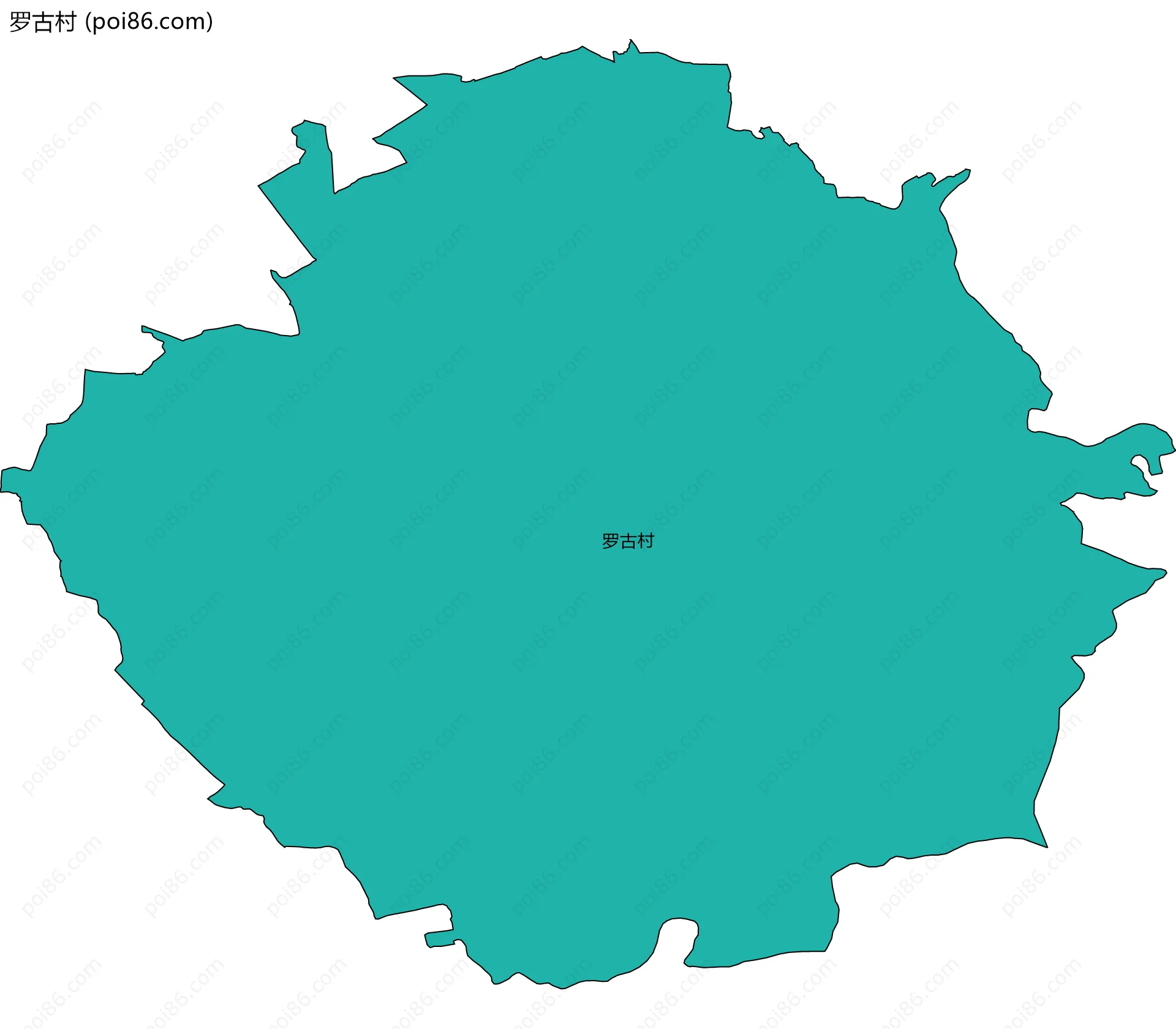 罗古村边界地图
