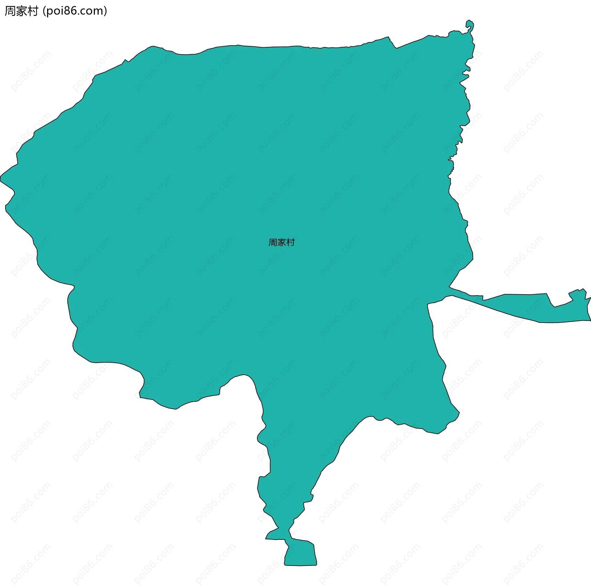 周家村边界地图