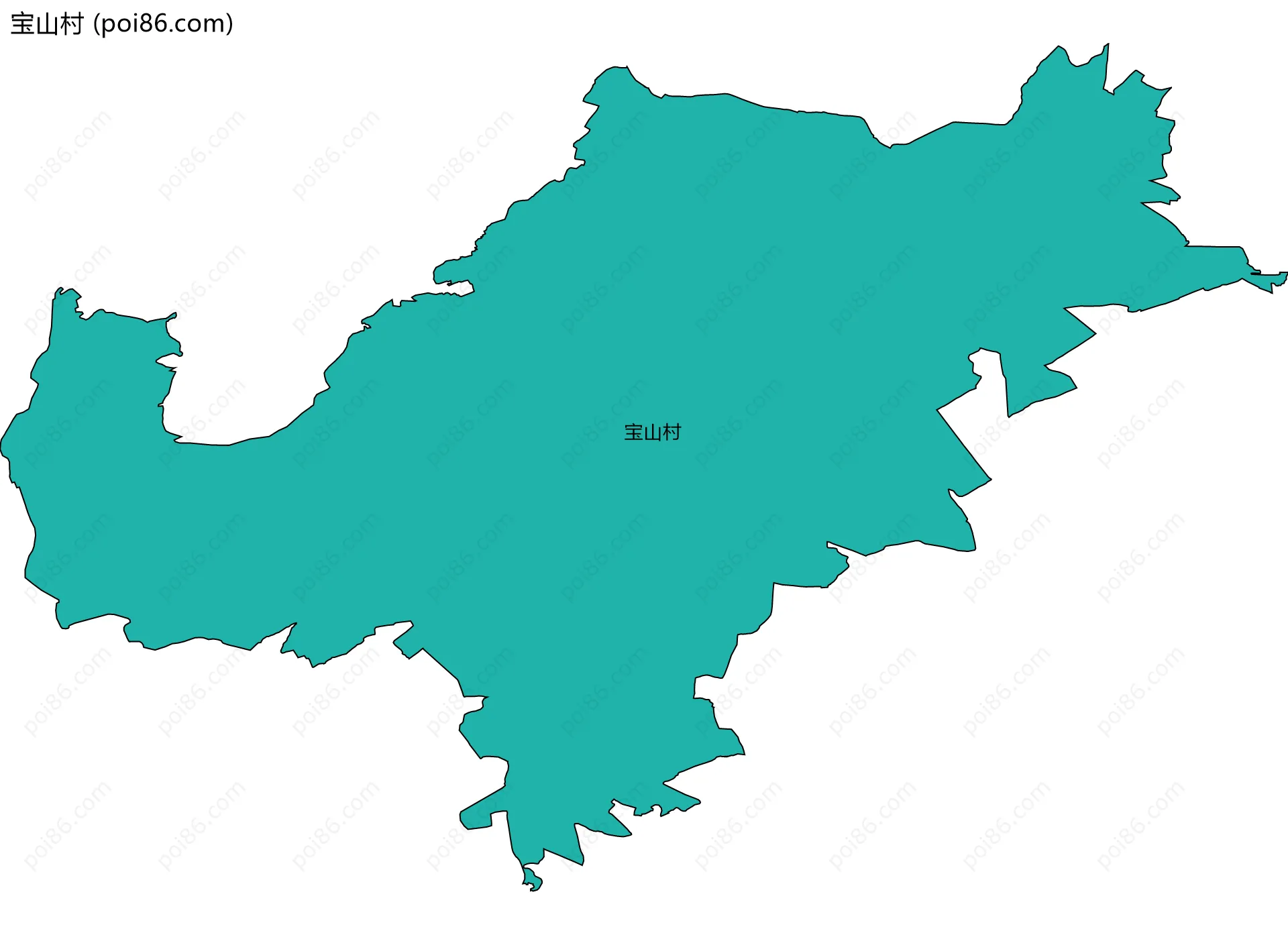 宝山村边界地图