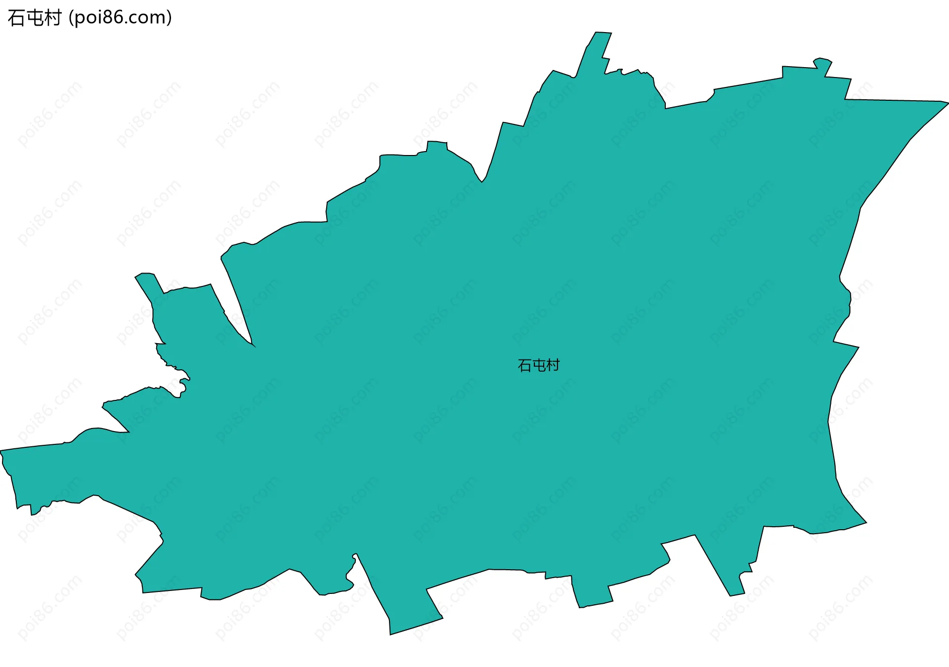 石屯村边界地图