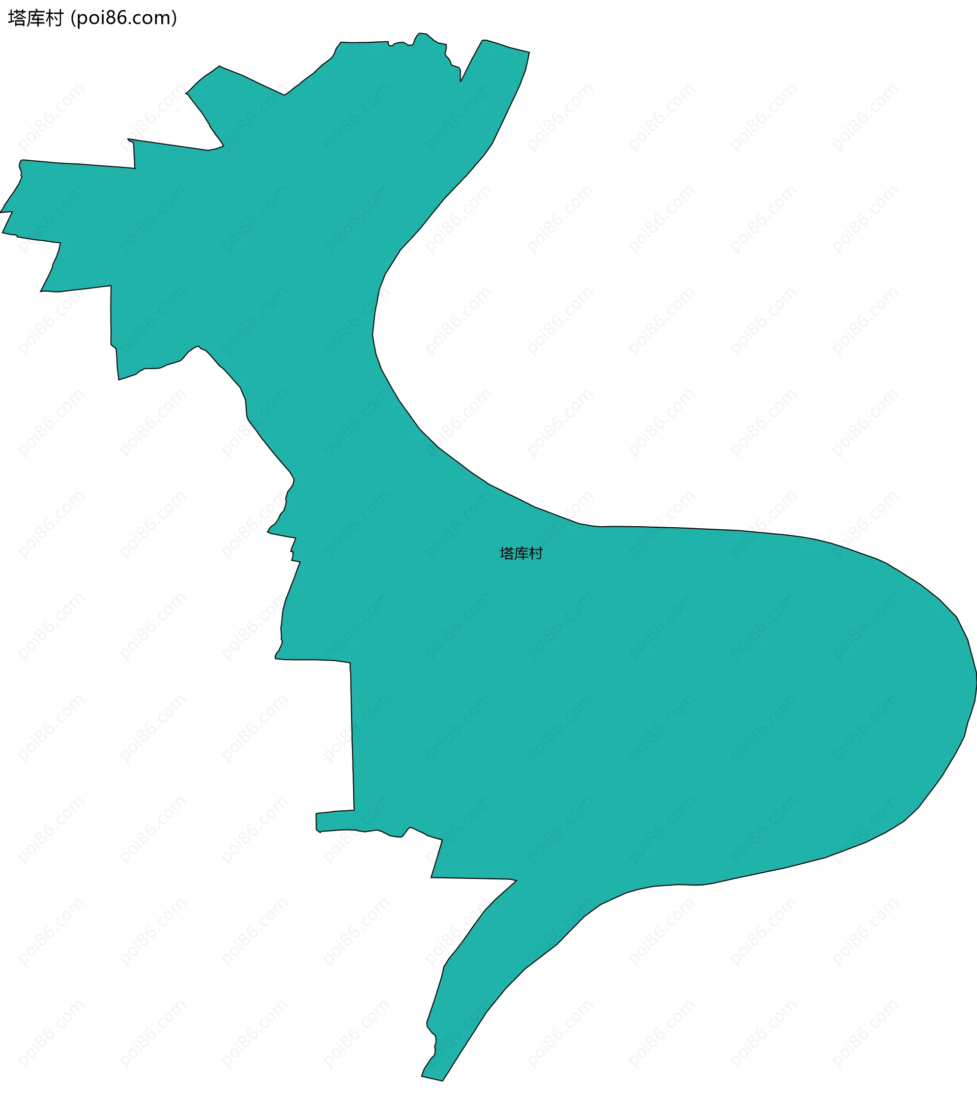 塔库村边界地图