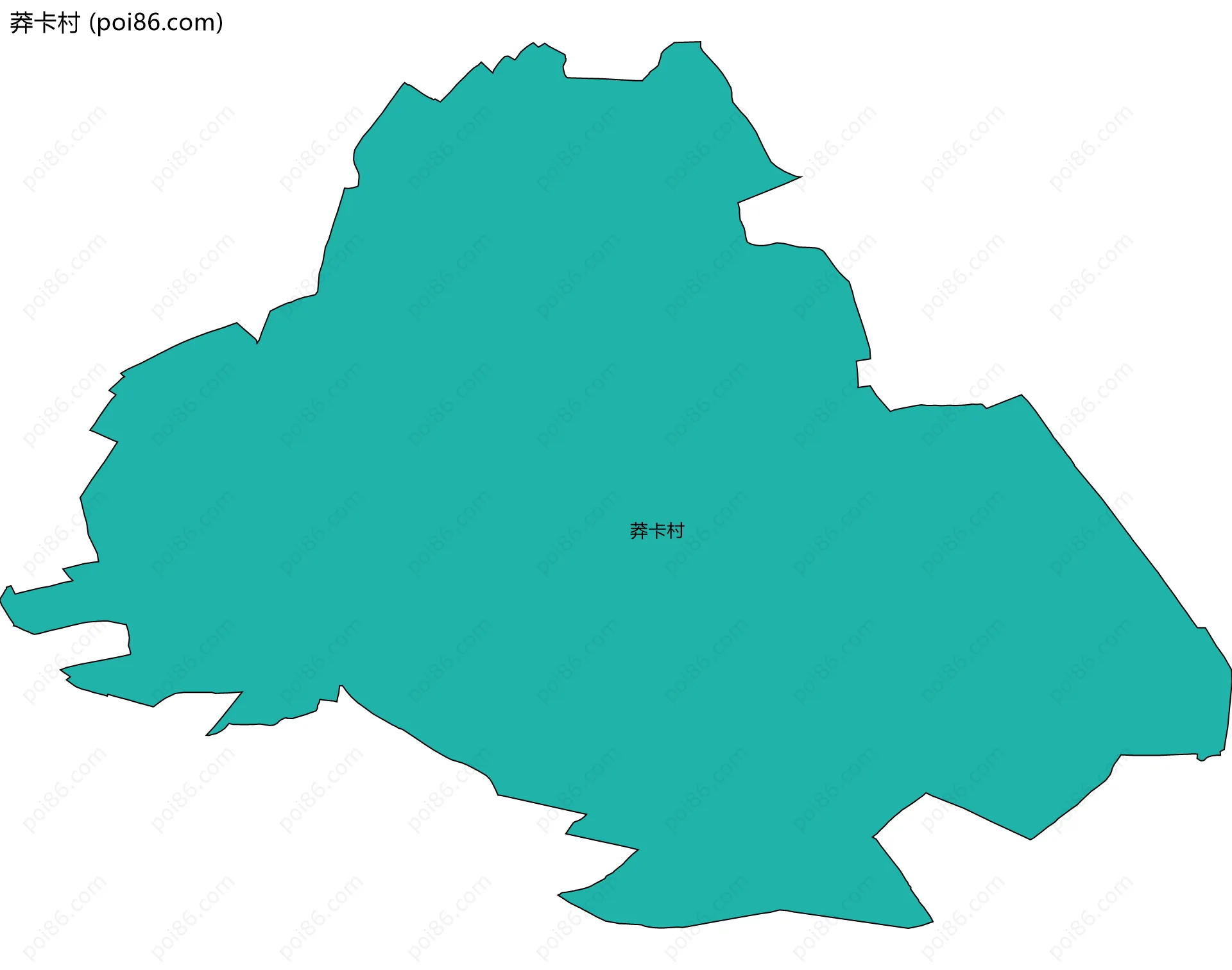 莽卡村边界地图