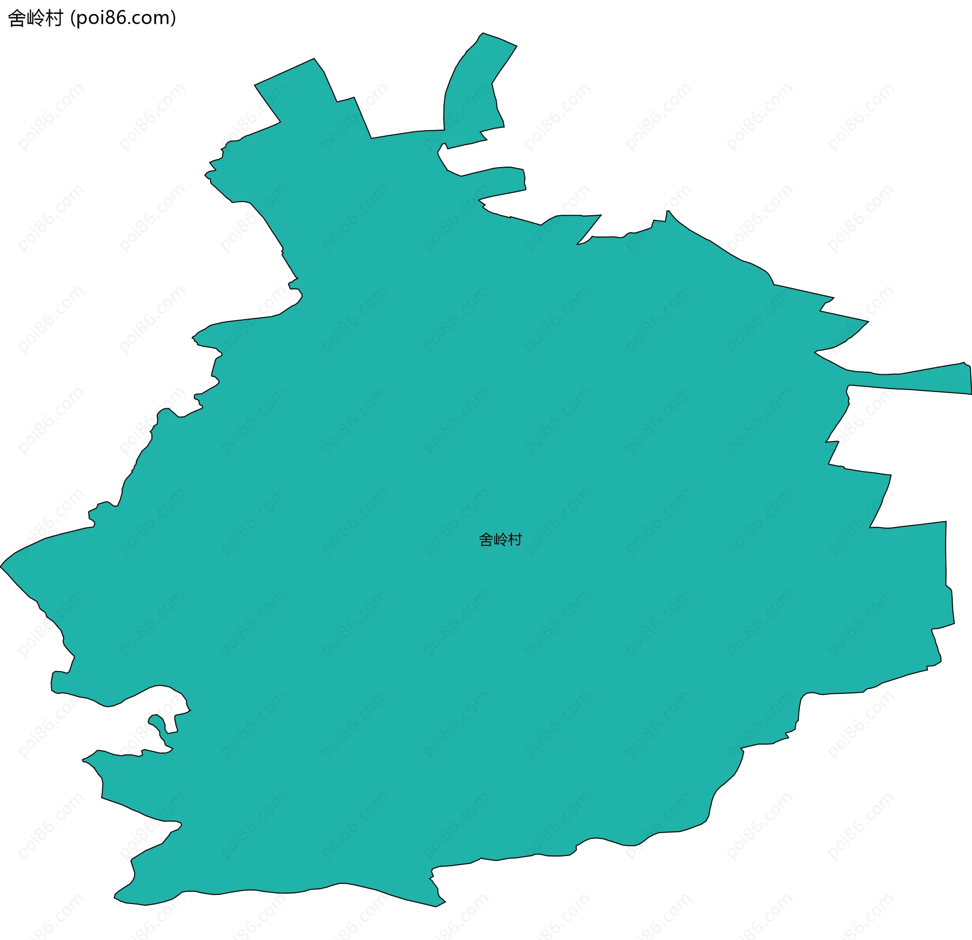 舍岭村边界地图