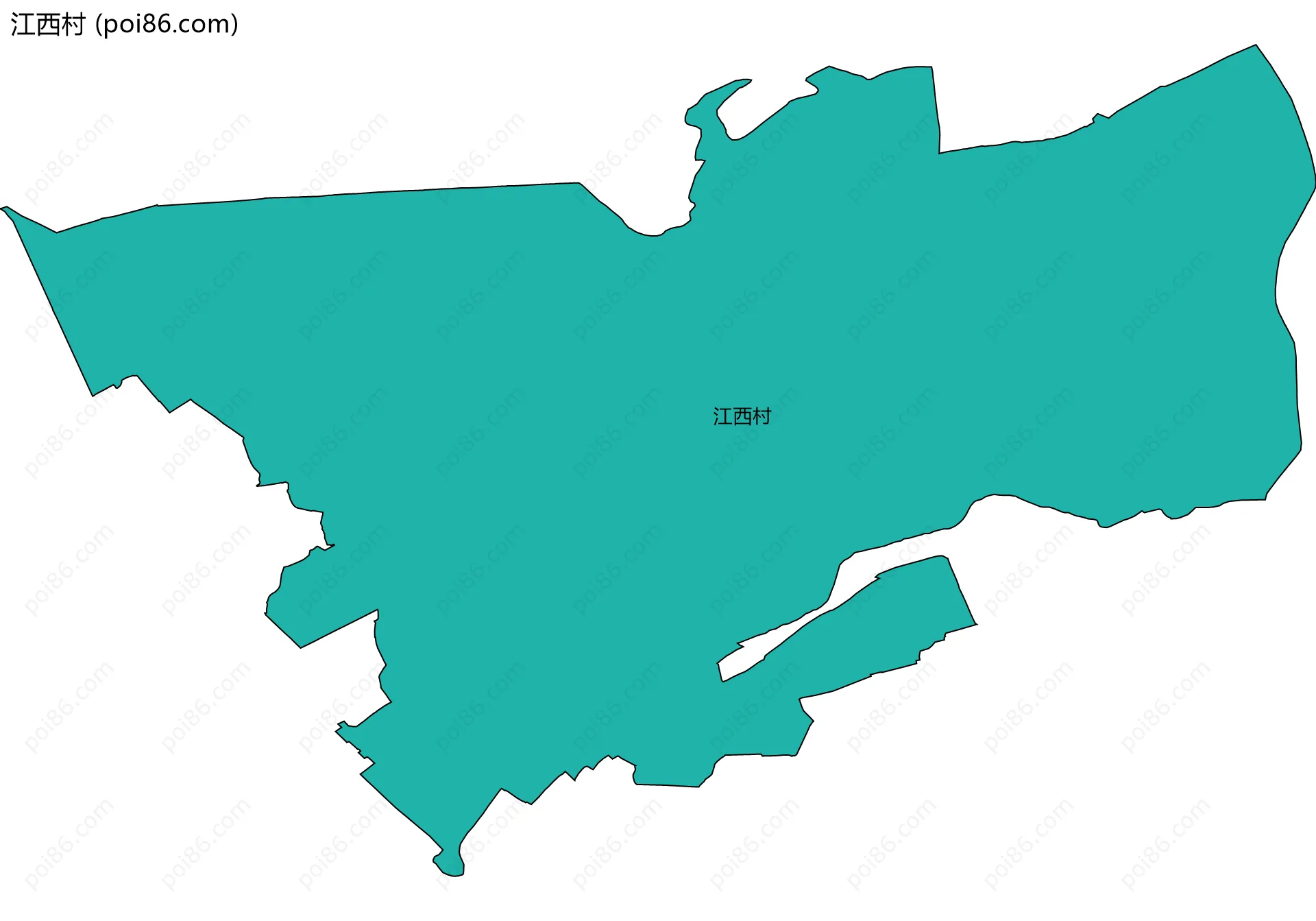 江西村边界地图