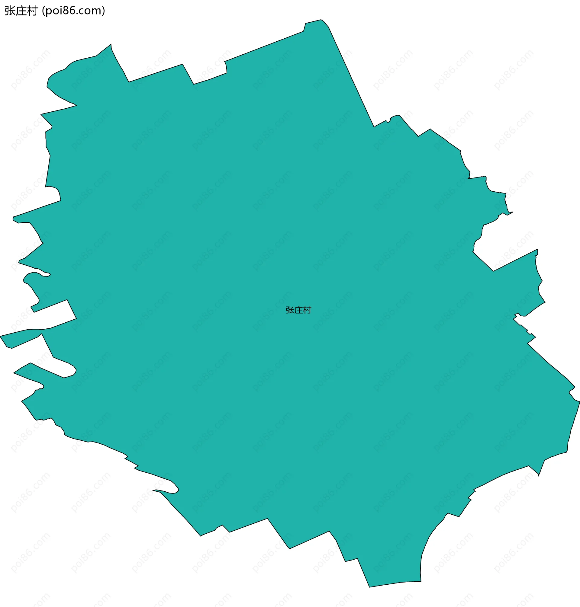 张庄村边界地图