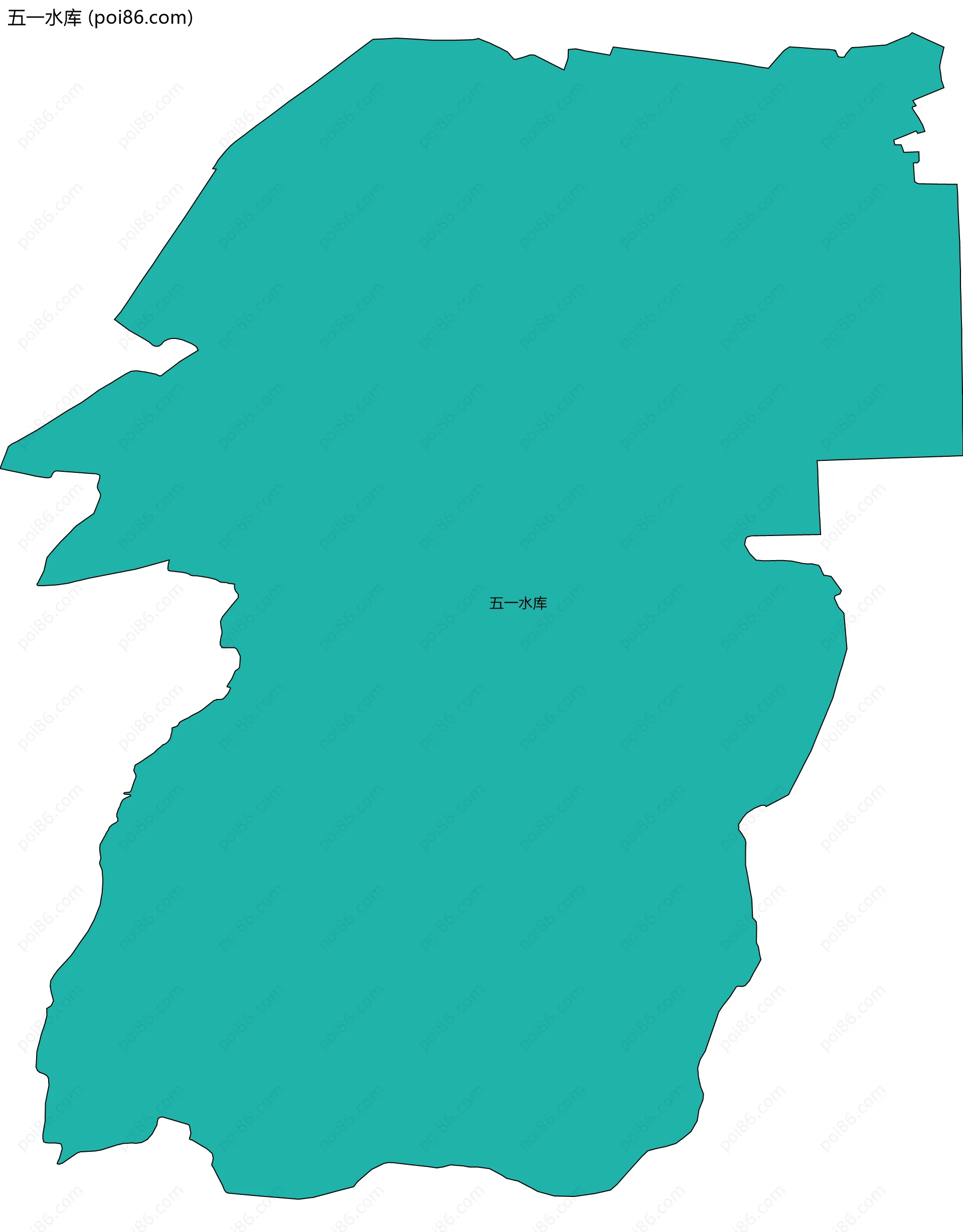 五一水库边界地图
