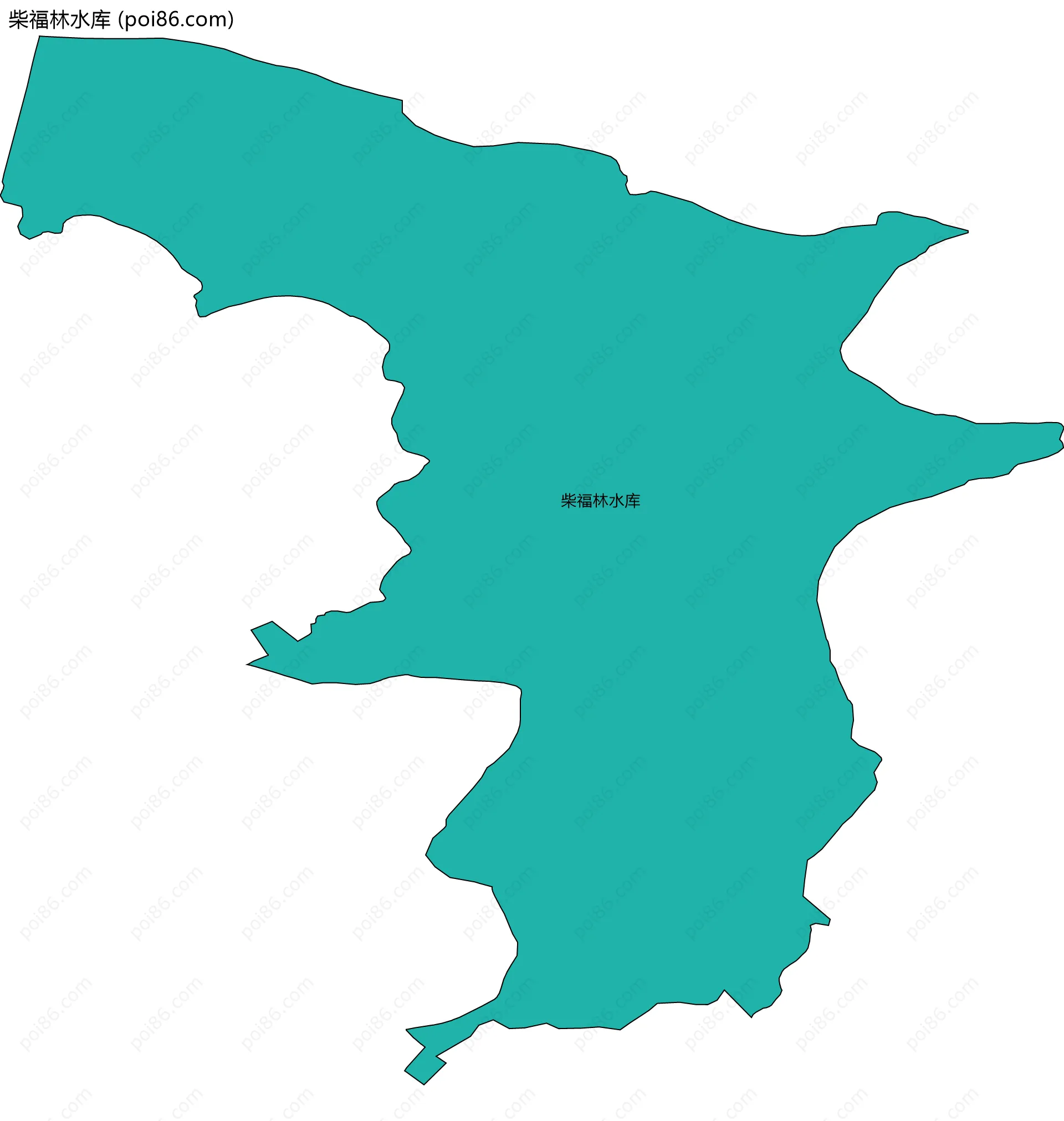 柴福林水库边界地图