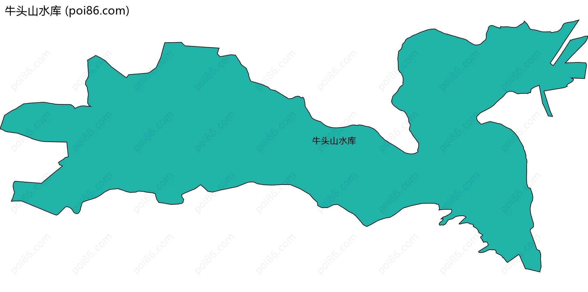 牛头山水库边界地图