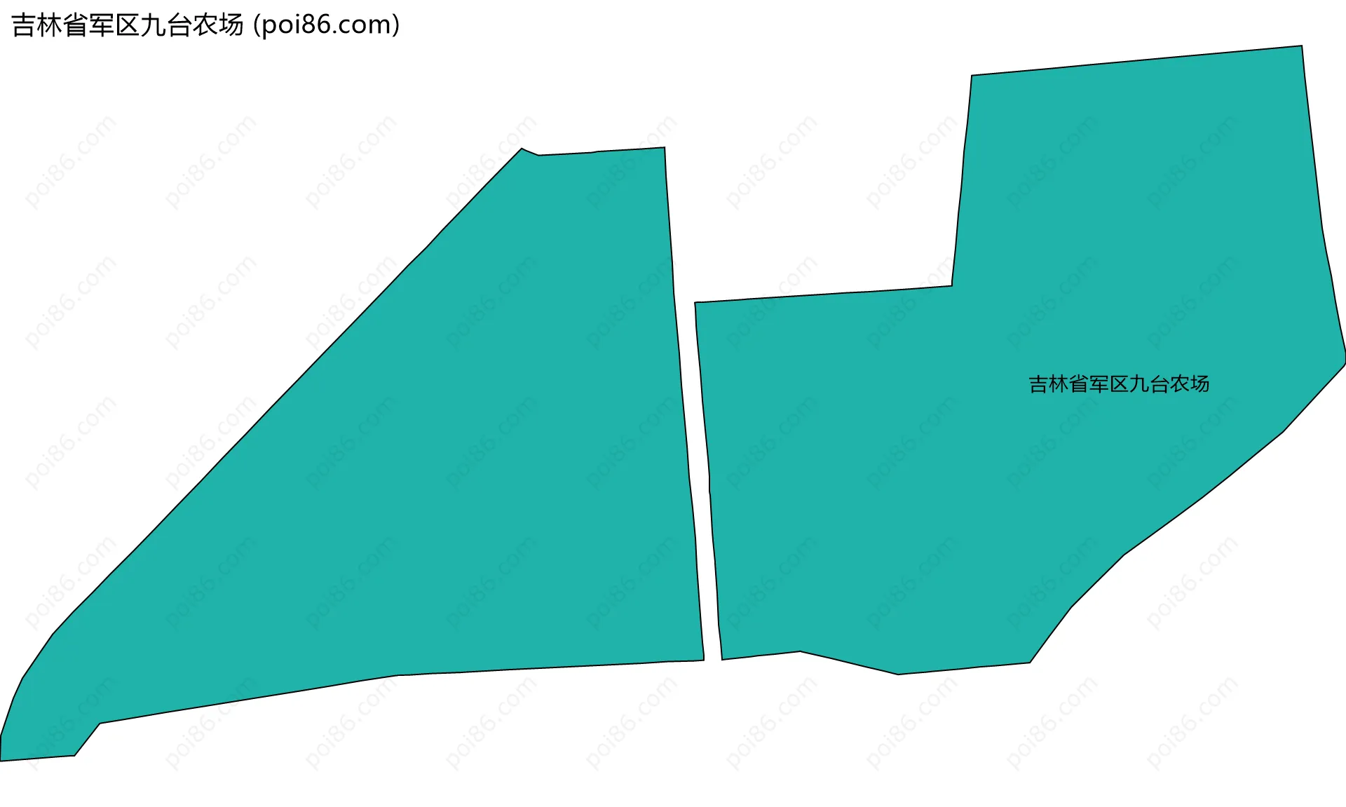 吉林省军区九台农场边界地图