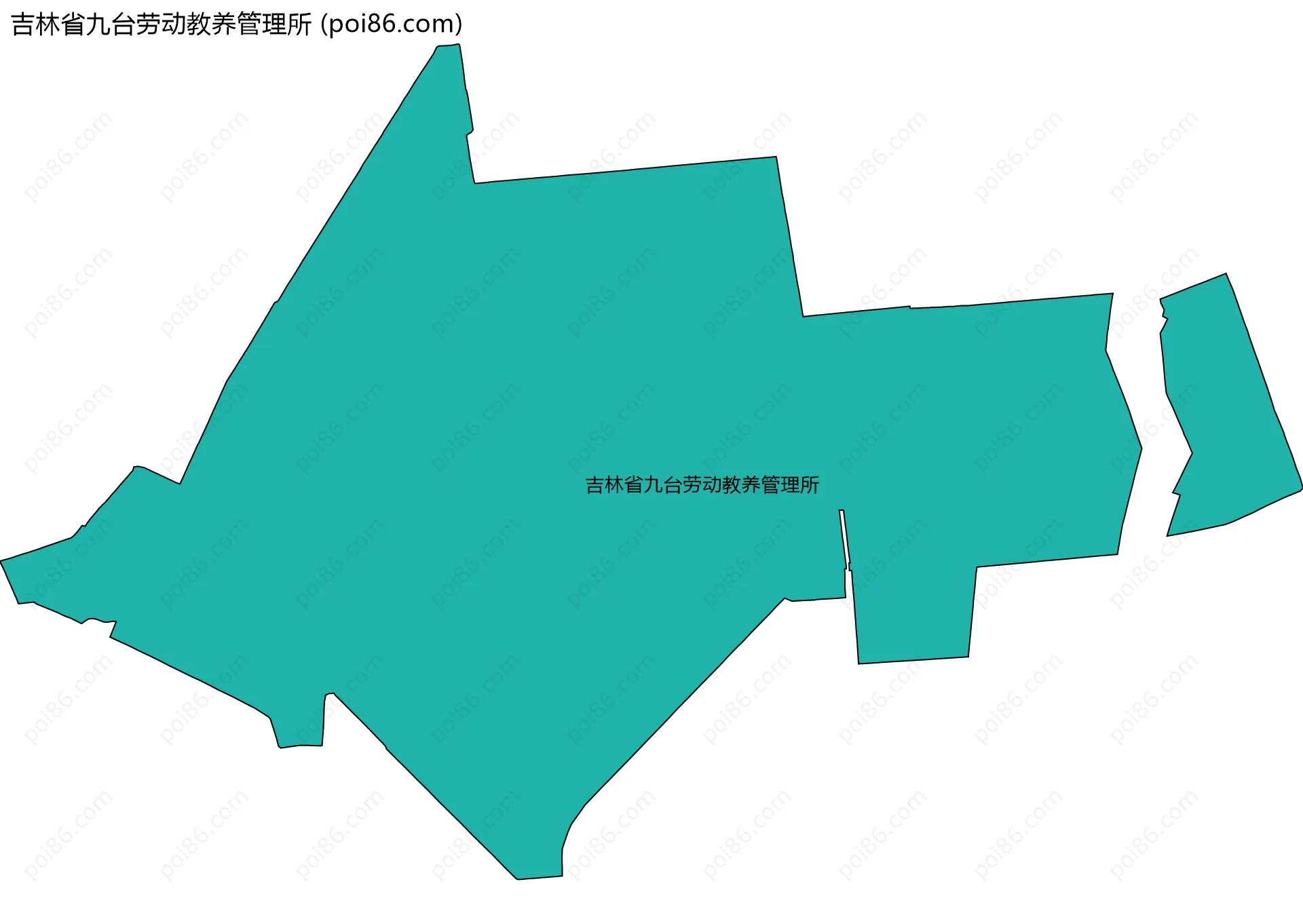 吉林省九台劳动教养管理所边界地图