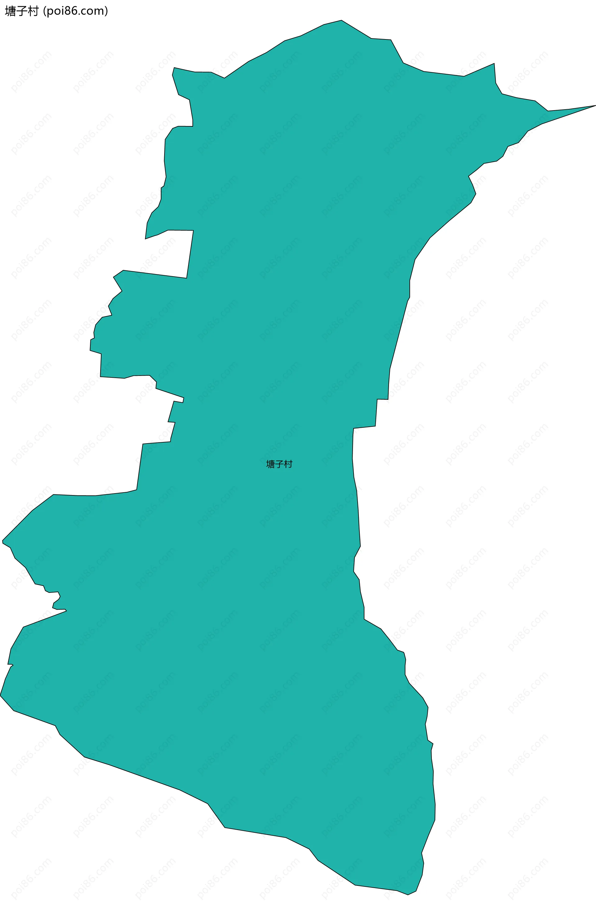 塘子村边界地图