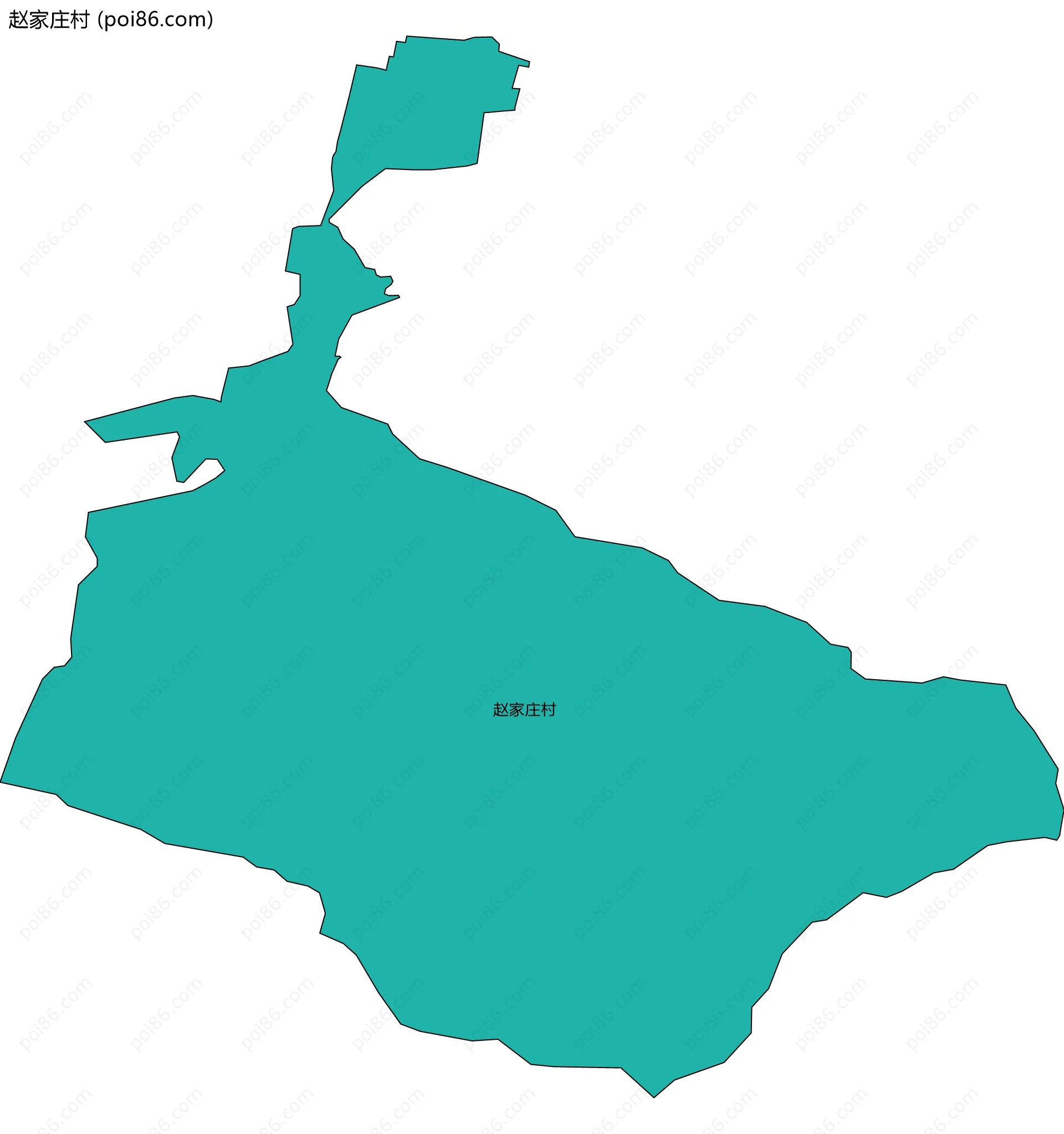 赵家庄村边界地图