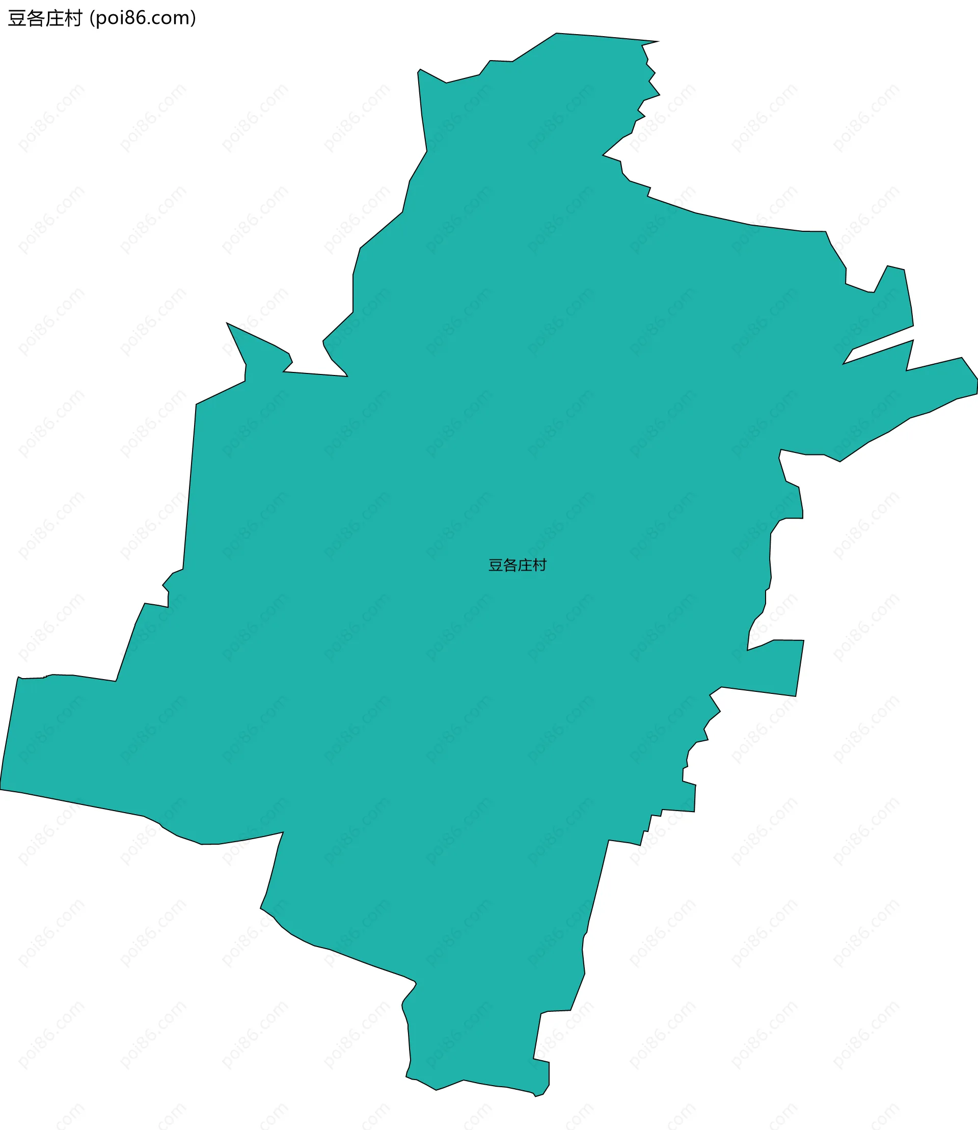 豆各庄村边界地图