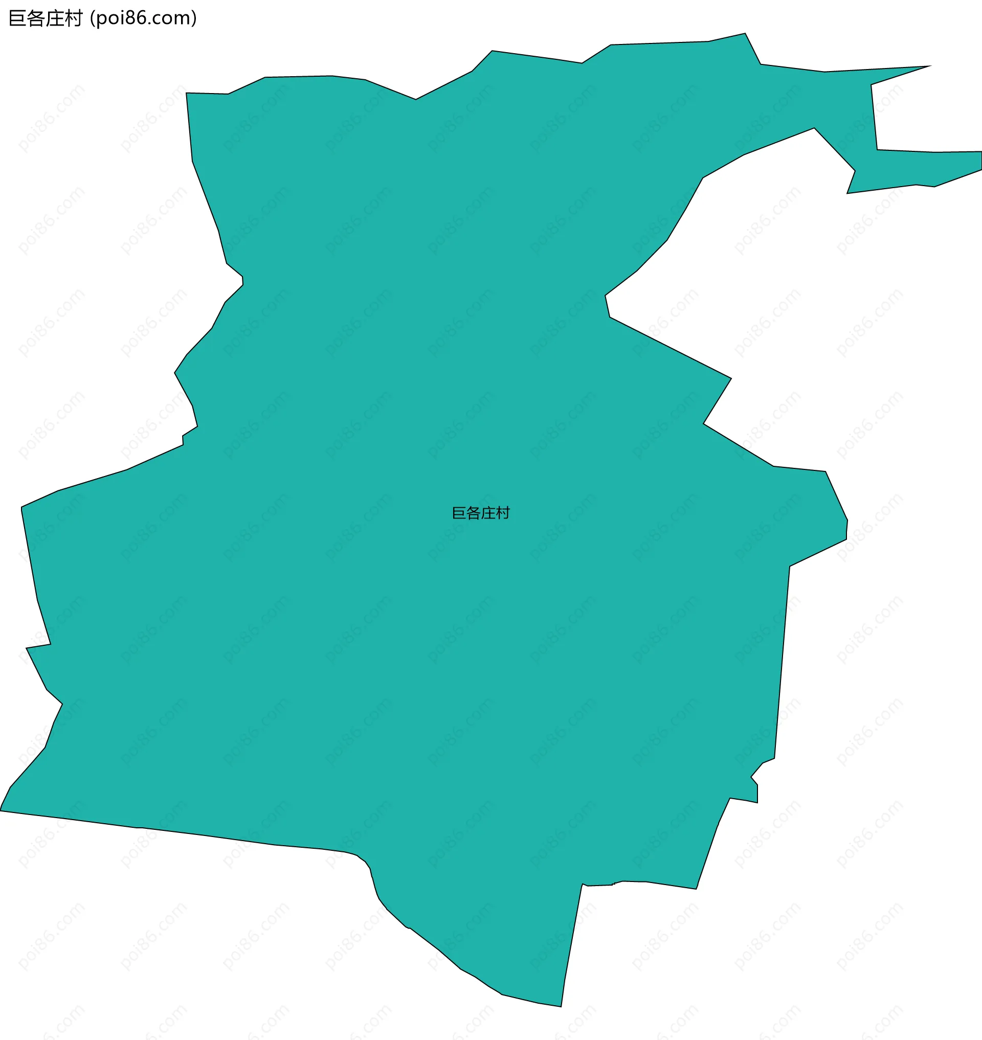 巨各庄村边界地图