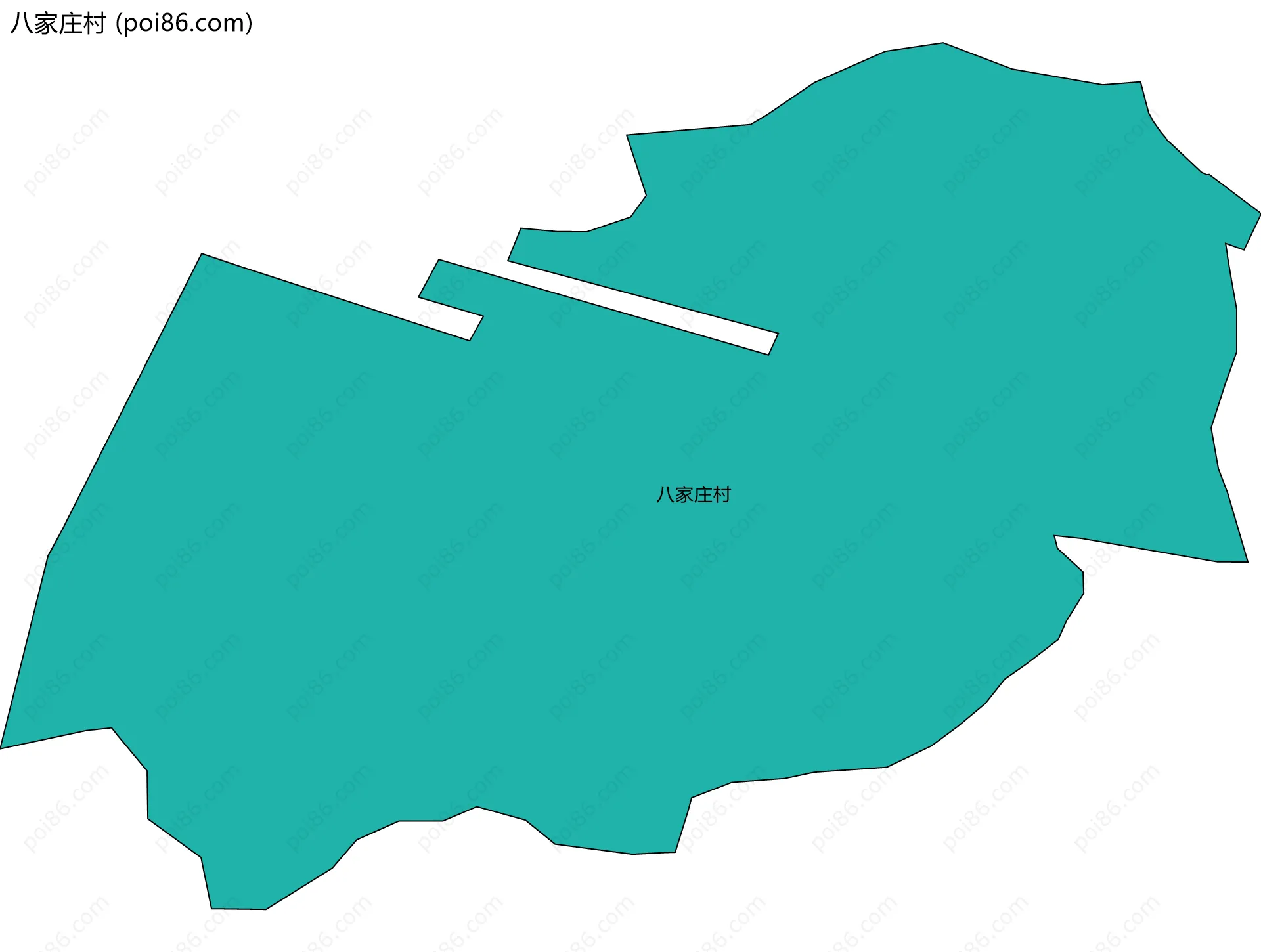 八家庄村边界地图