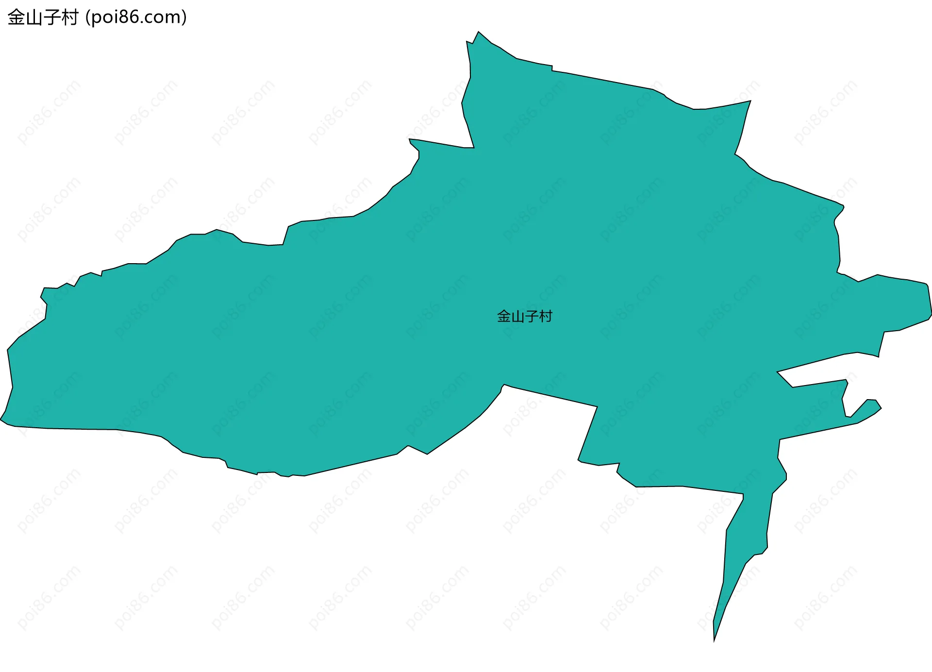 金山子村边界地图