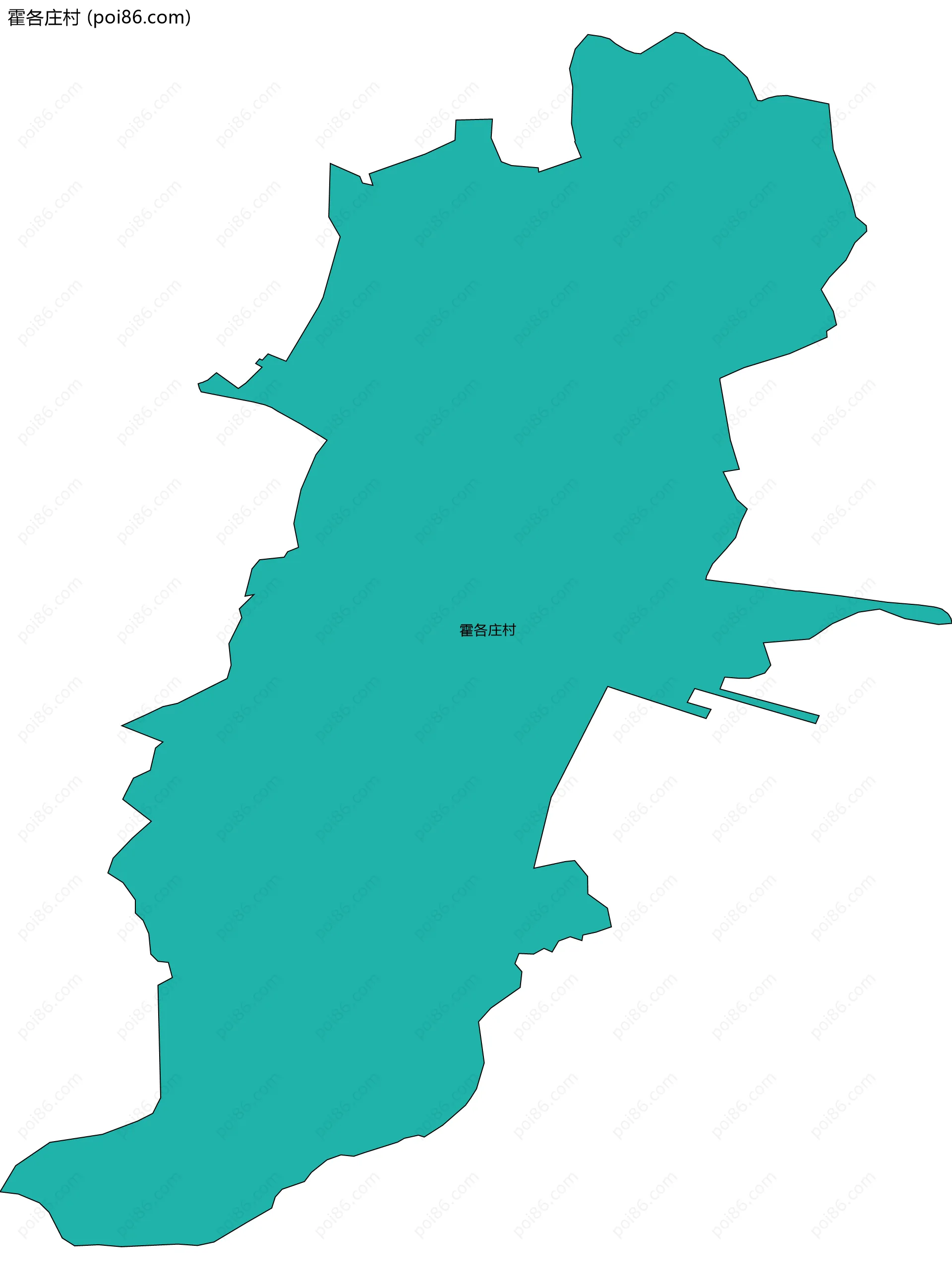 霍各庄村边界地图