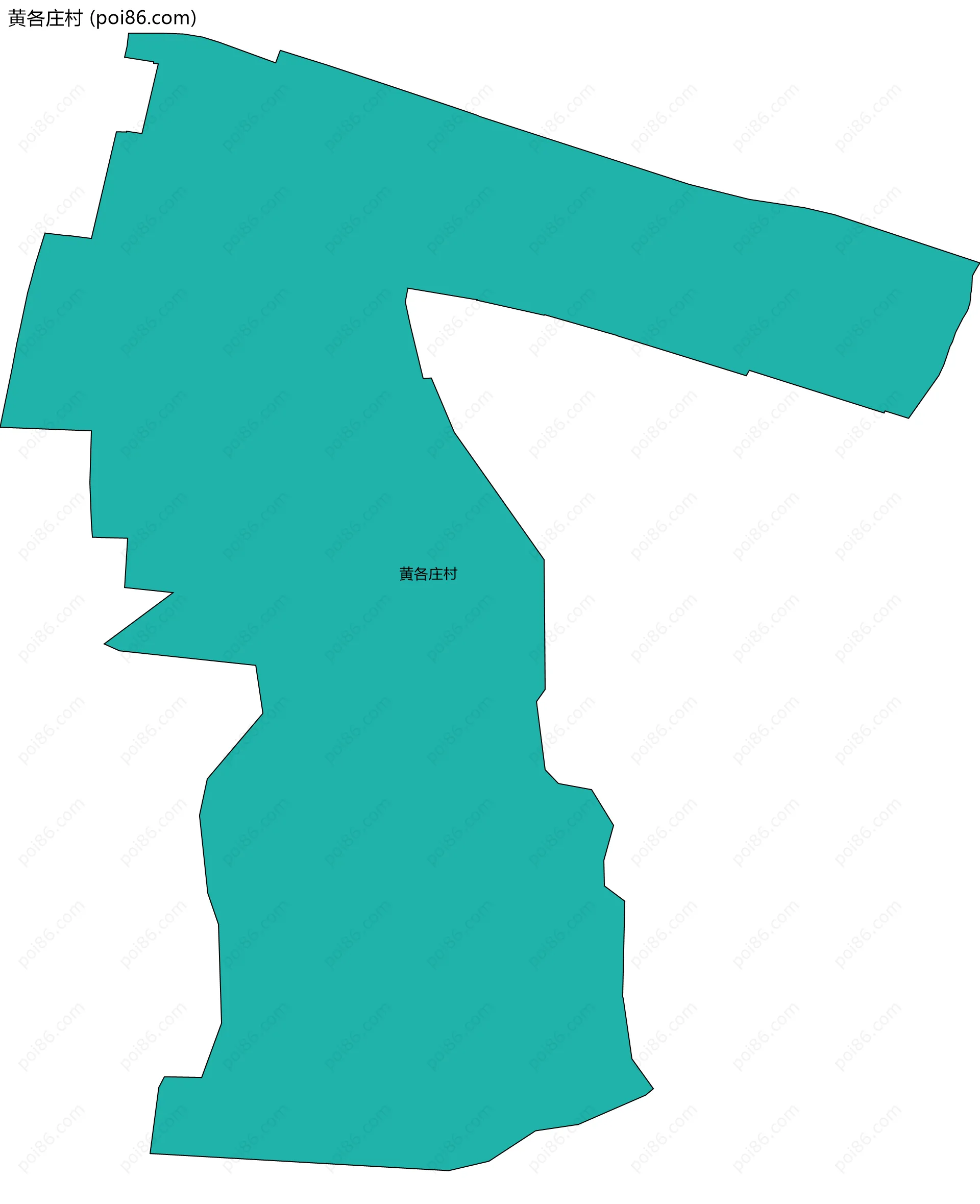 黄各庄村边界地图