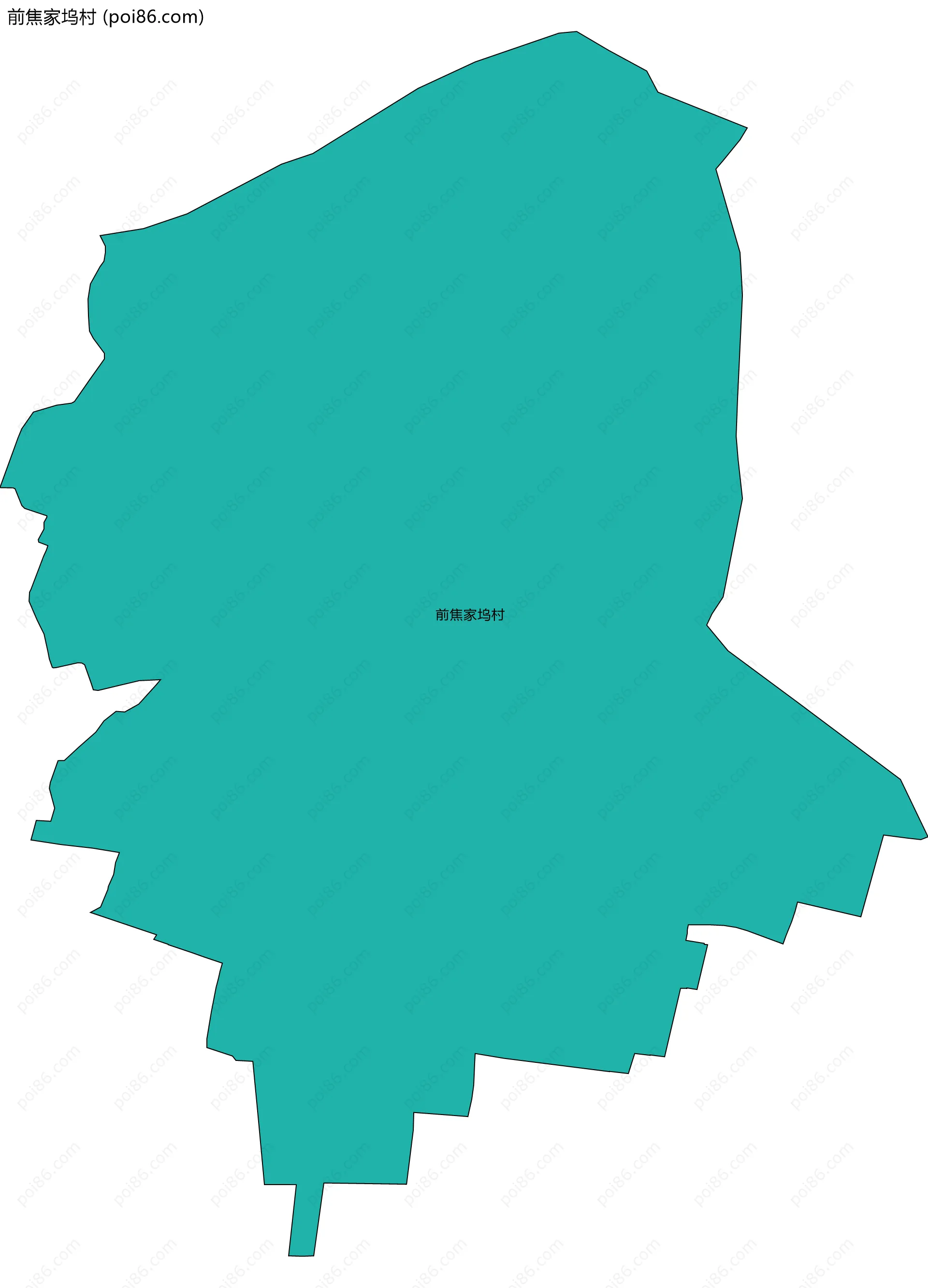 前焦家坞村边界地图