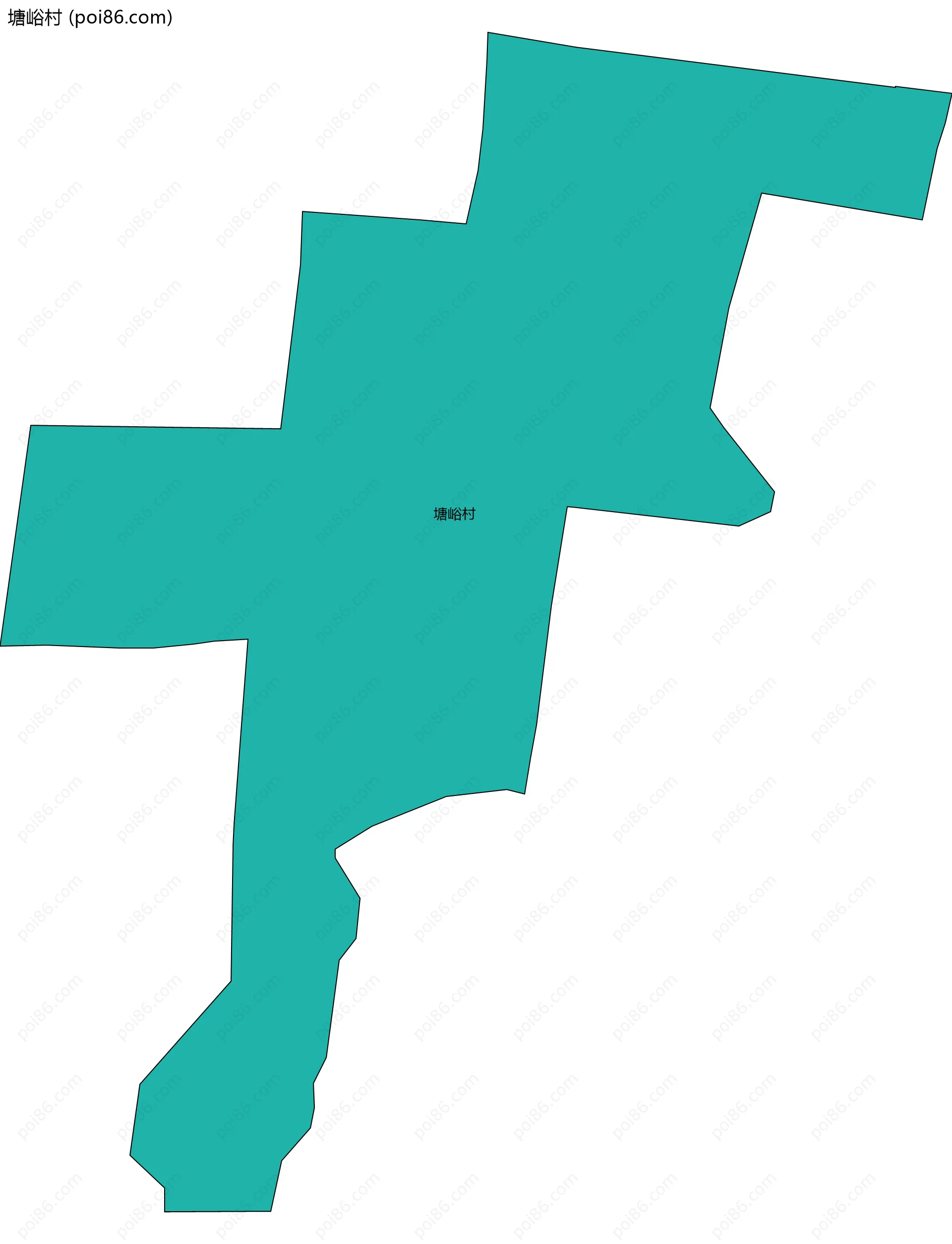 塘峪村边界地图