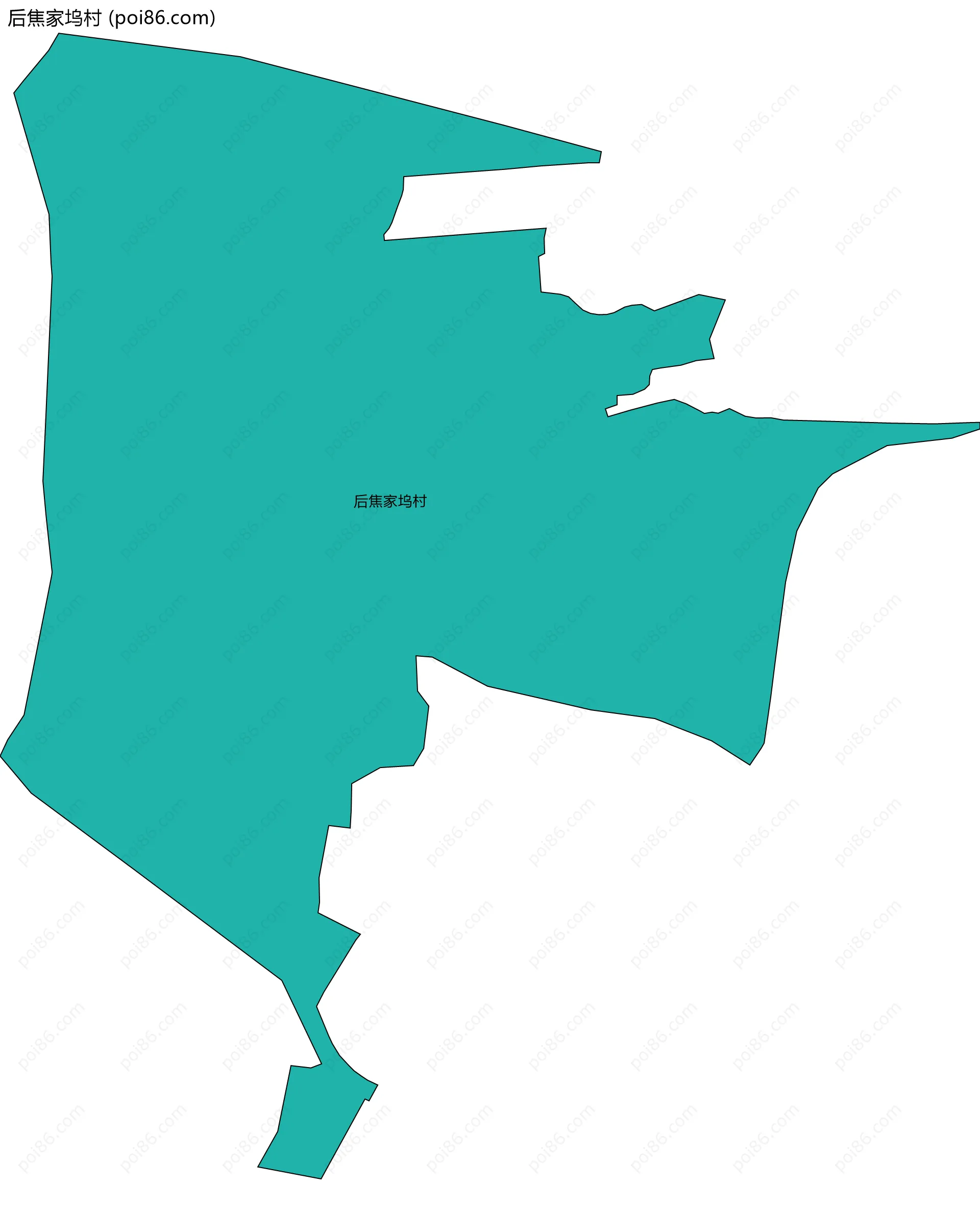 后焦家坞村边界地图
