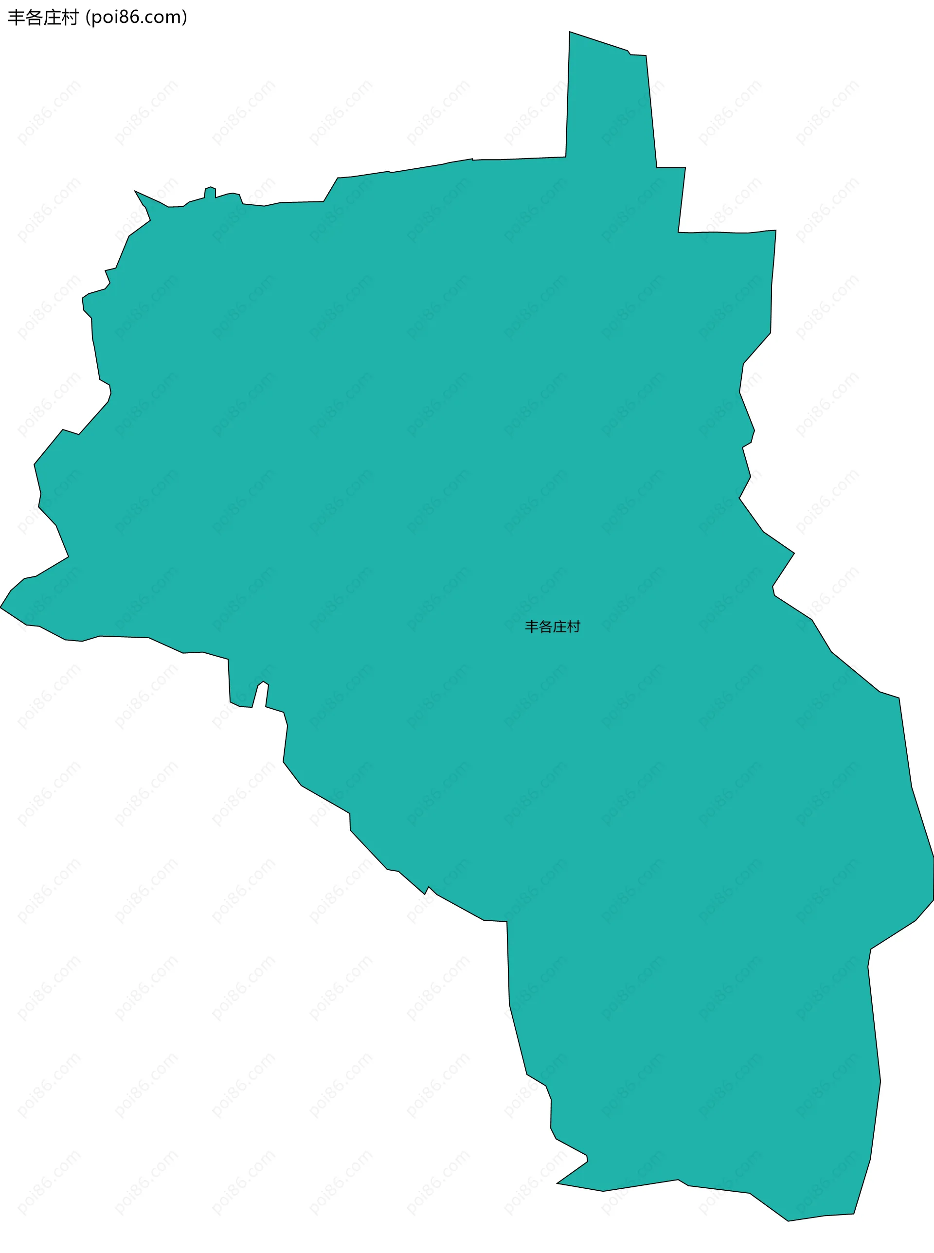 丰各庄村边界地图