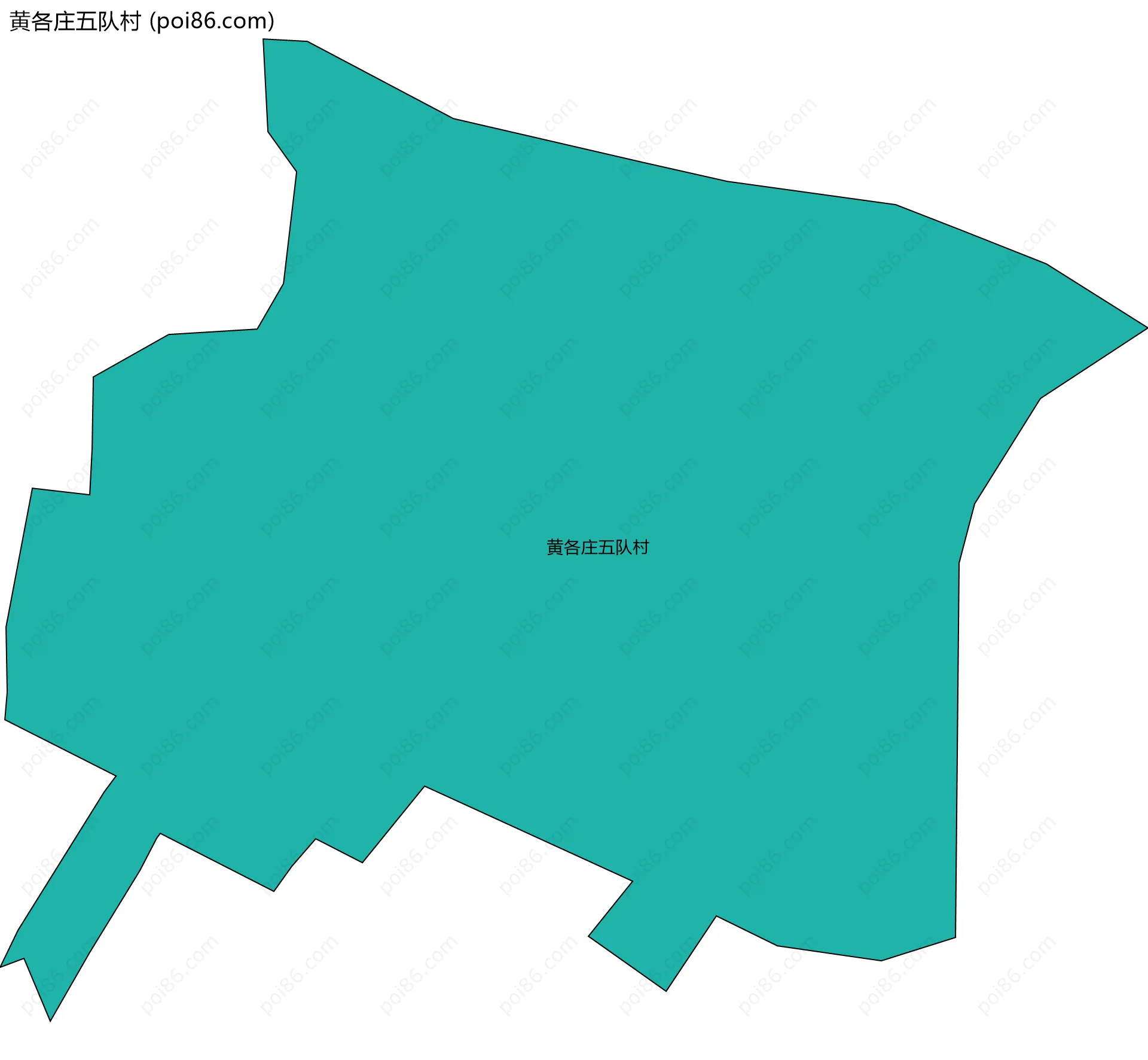 黄各庄五队村边界地图