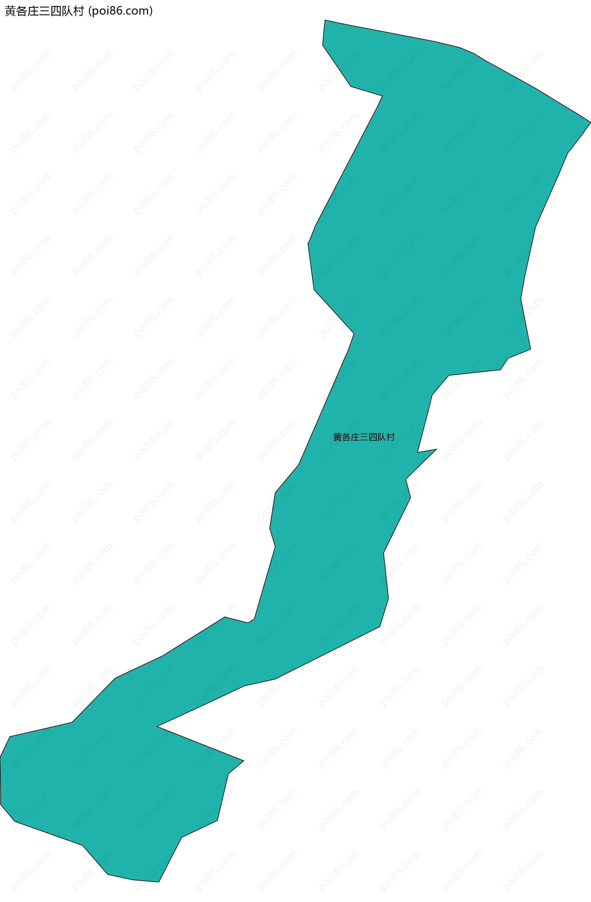 黄各庄三四队村边界地图