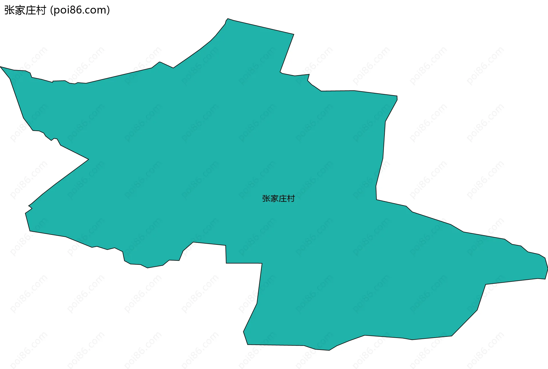 张家庄村边界地图