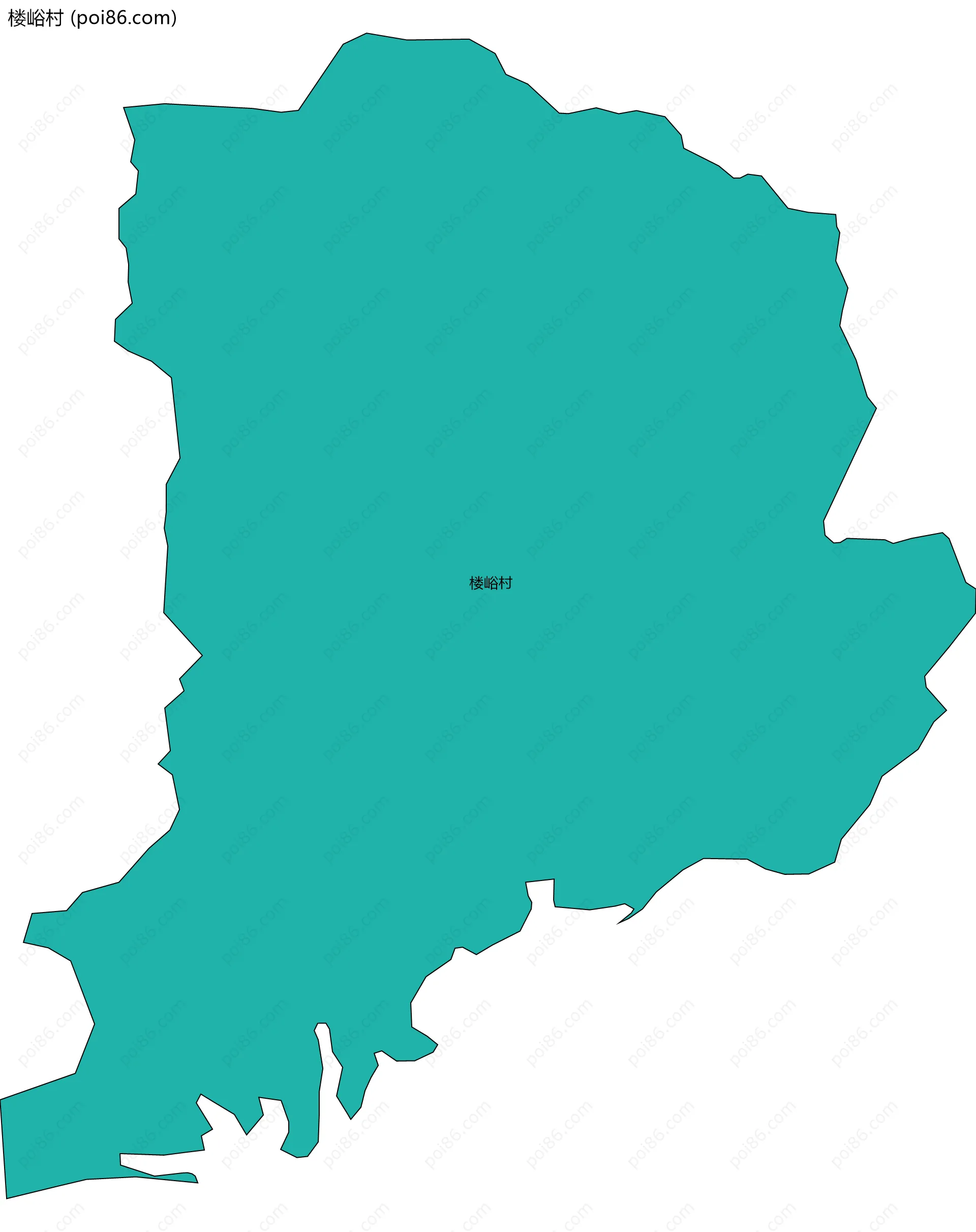 楼峪村边界地图