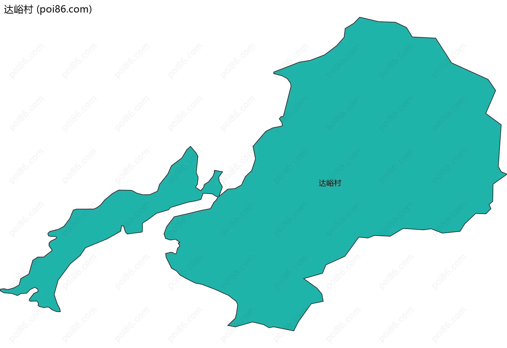 达峪村边界地图