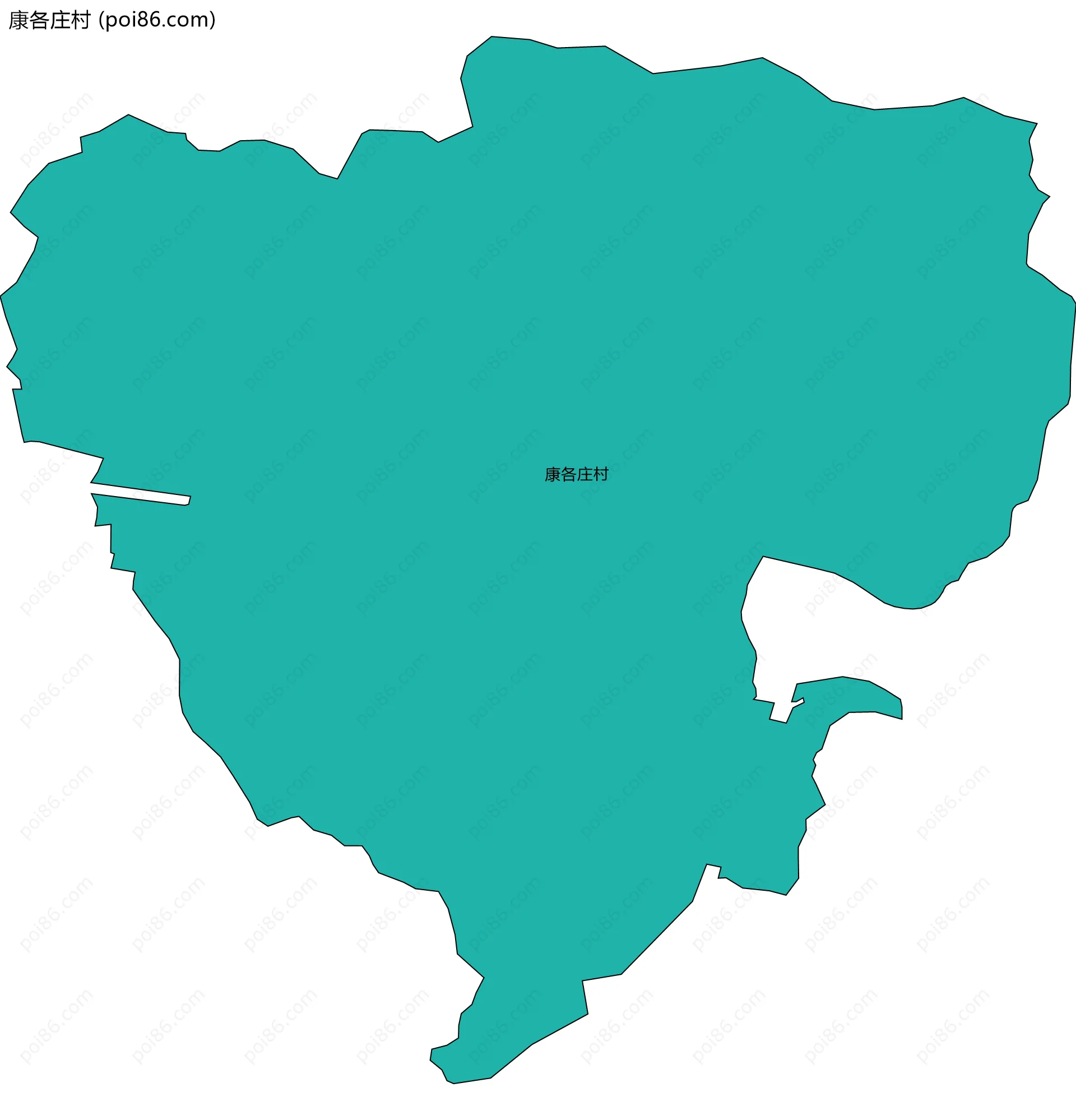 康各庄村边界地图