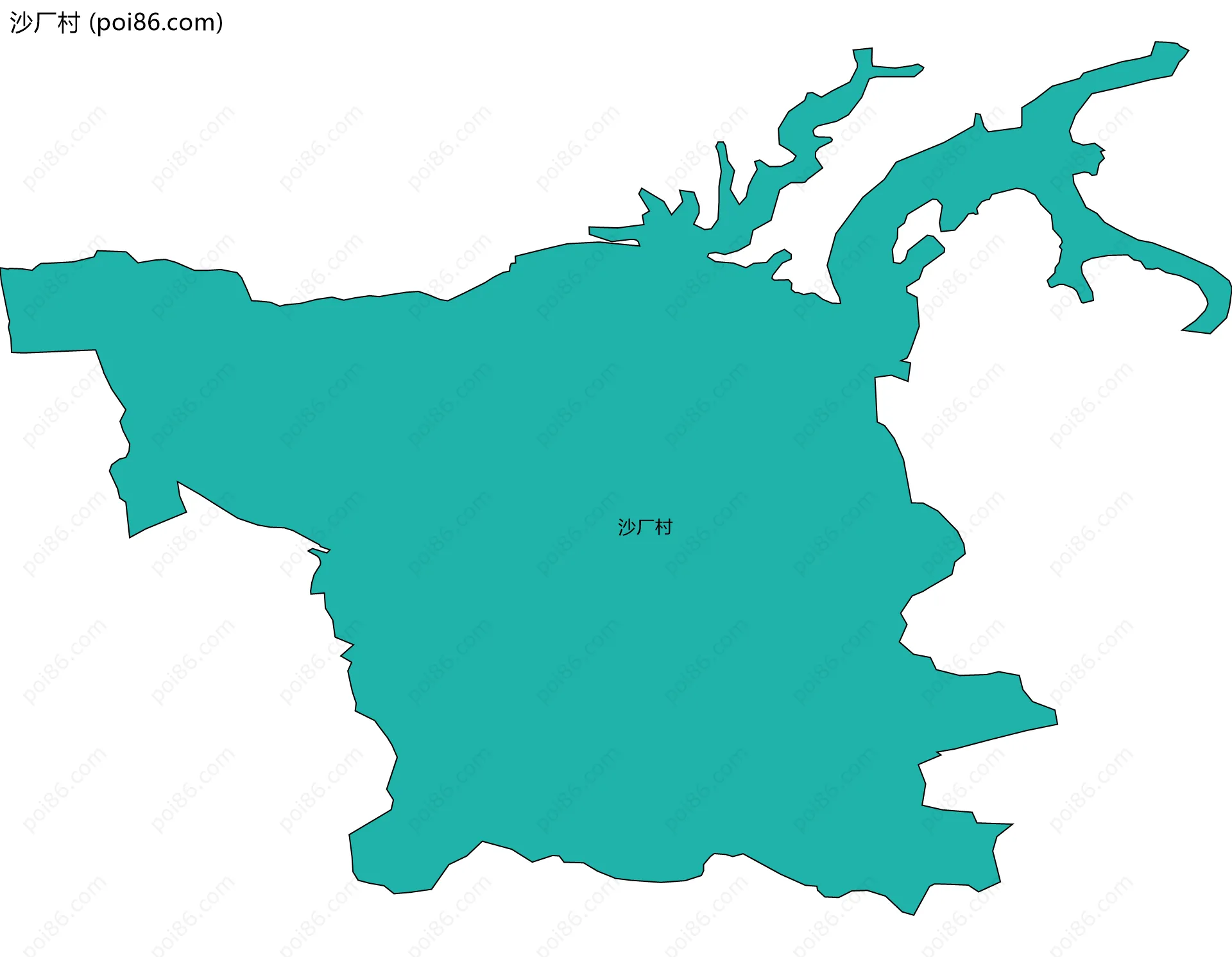 沙厂村边界地图