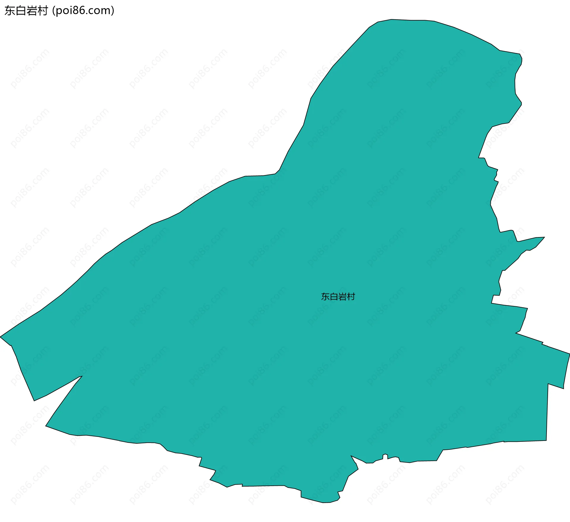 东白岩村边界地图