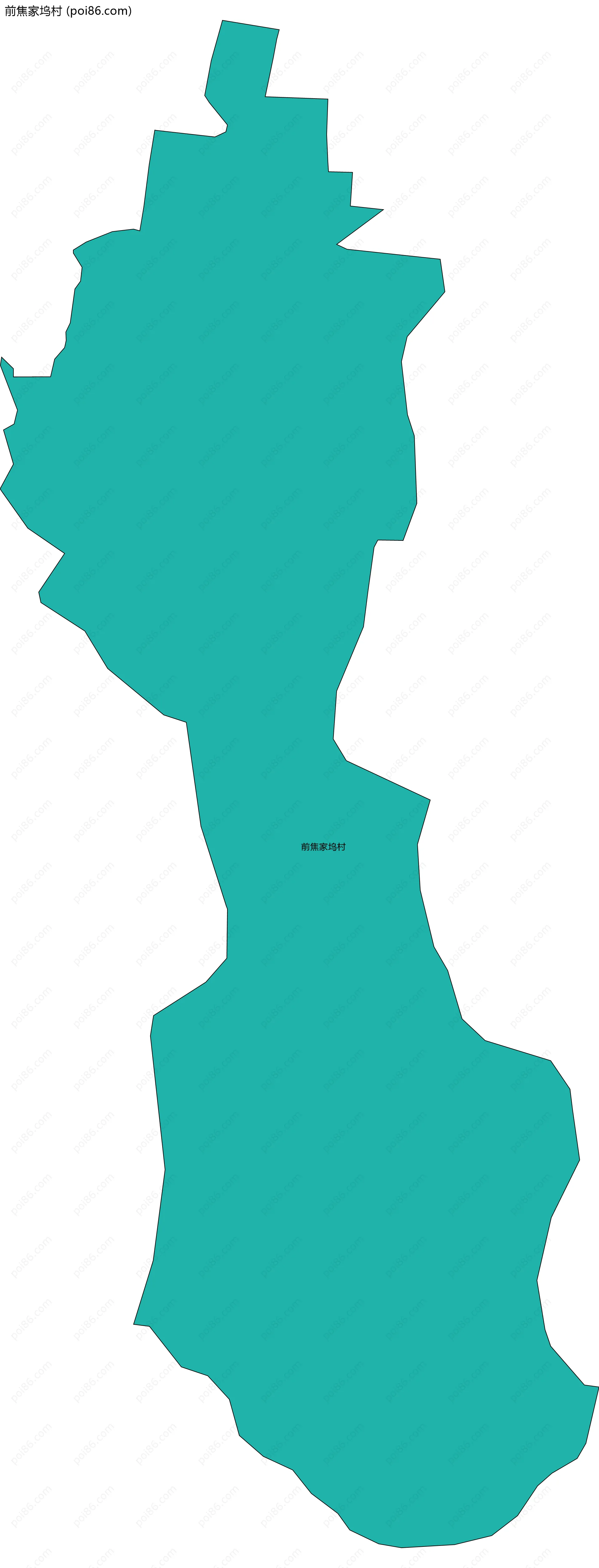 前焦家坞村边界地图