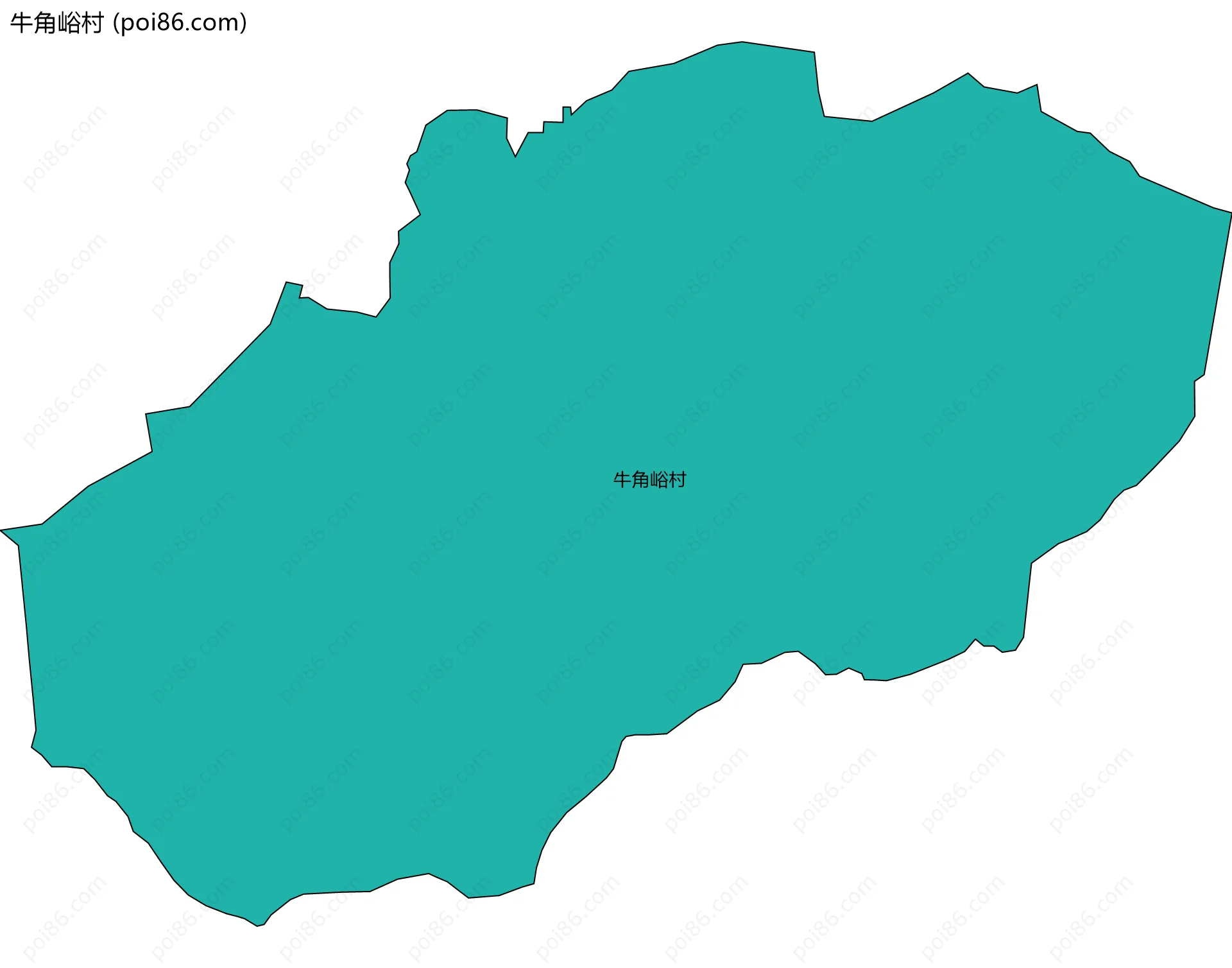 牛角峪村边界地图